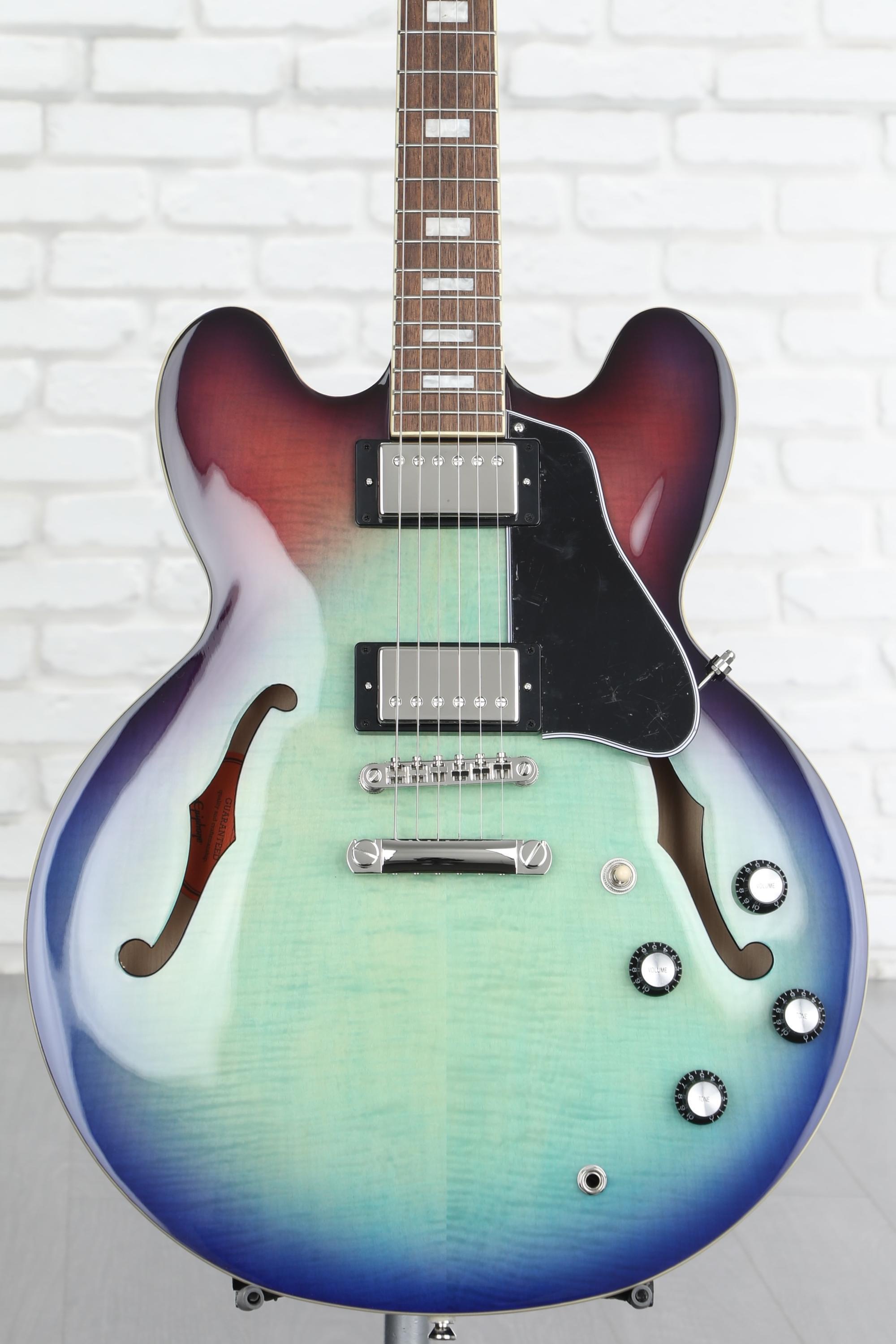 Epiphone ES-335 Figured Semi-hollowbody - Blueberry Burst | Sweetwater