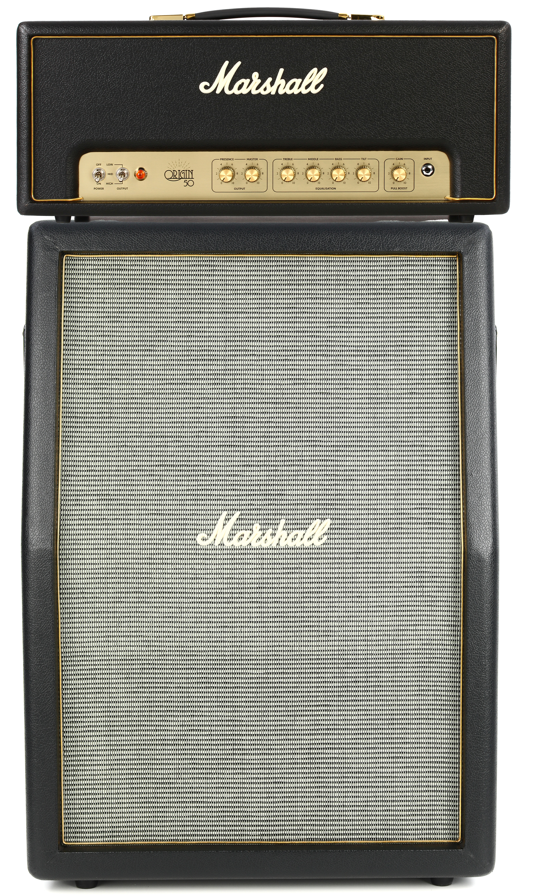Marshall ORI50H Origin 50-watt Tube Head and 160-watt 2x12