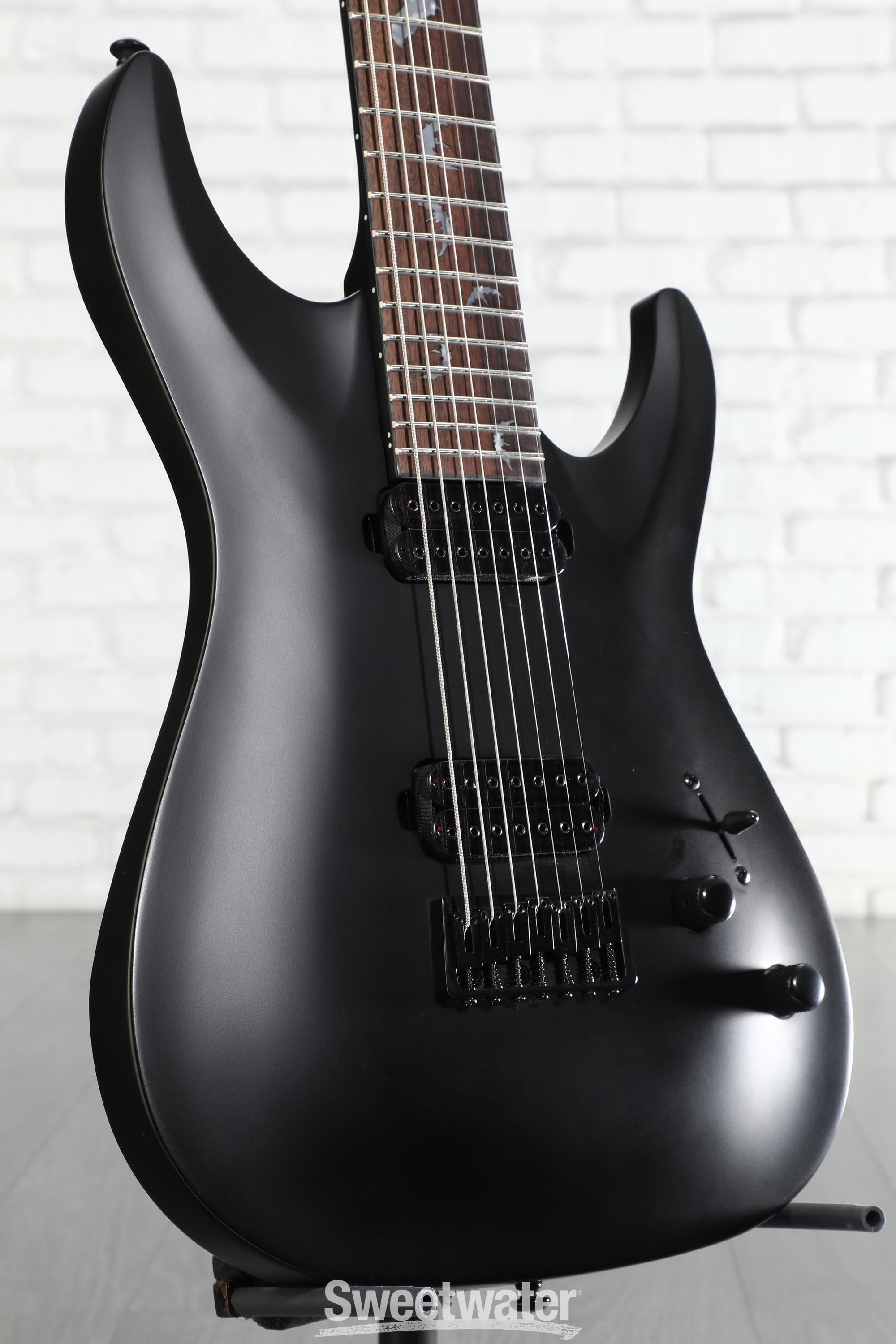 Schecter Damien-7 SBK Electric Guitar - Satin Black | Sweetwater