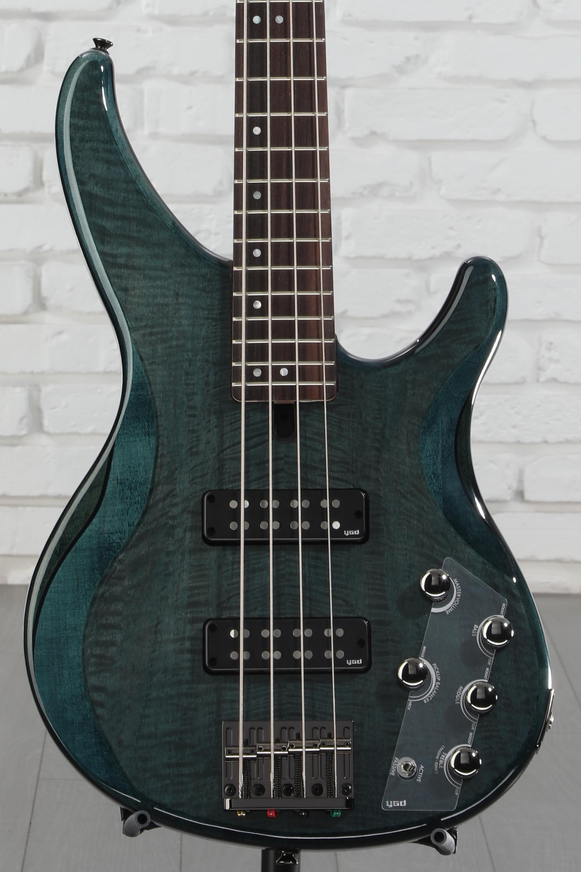 美品　Yamaha trbx604 fm インディゴブルー Amazon.com: Yamaha TRBX604 4-String Flamed Maple Bass Guitar