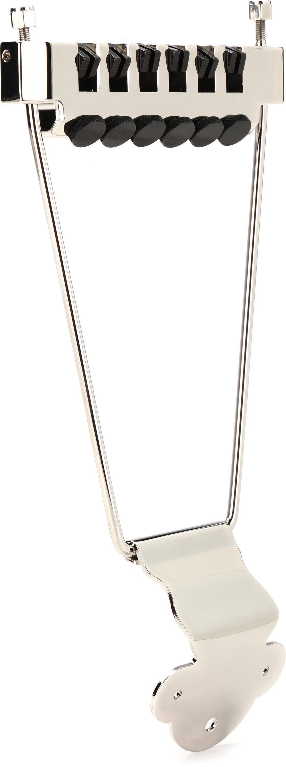 Leo Quan Badass FTT Fine Tuner Trapeze Tailpiece - Nickel | Sweetwater