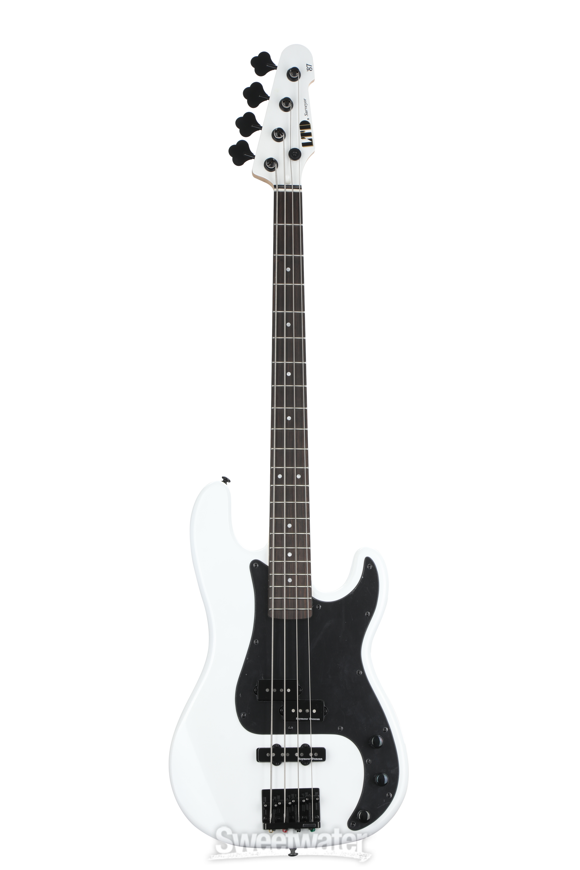 ESP LTD Surveyor 87 Bass Guitar Pearl White Sweetwater