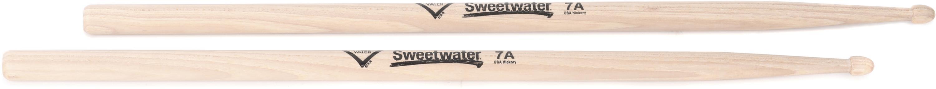 Bundled Item: Sweetwater American Hickory Drumsticks by Vater - 7A