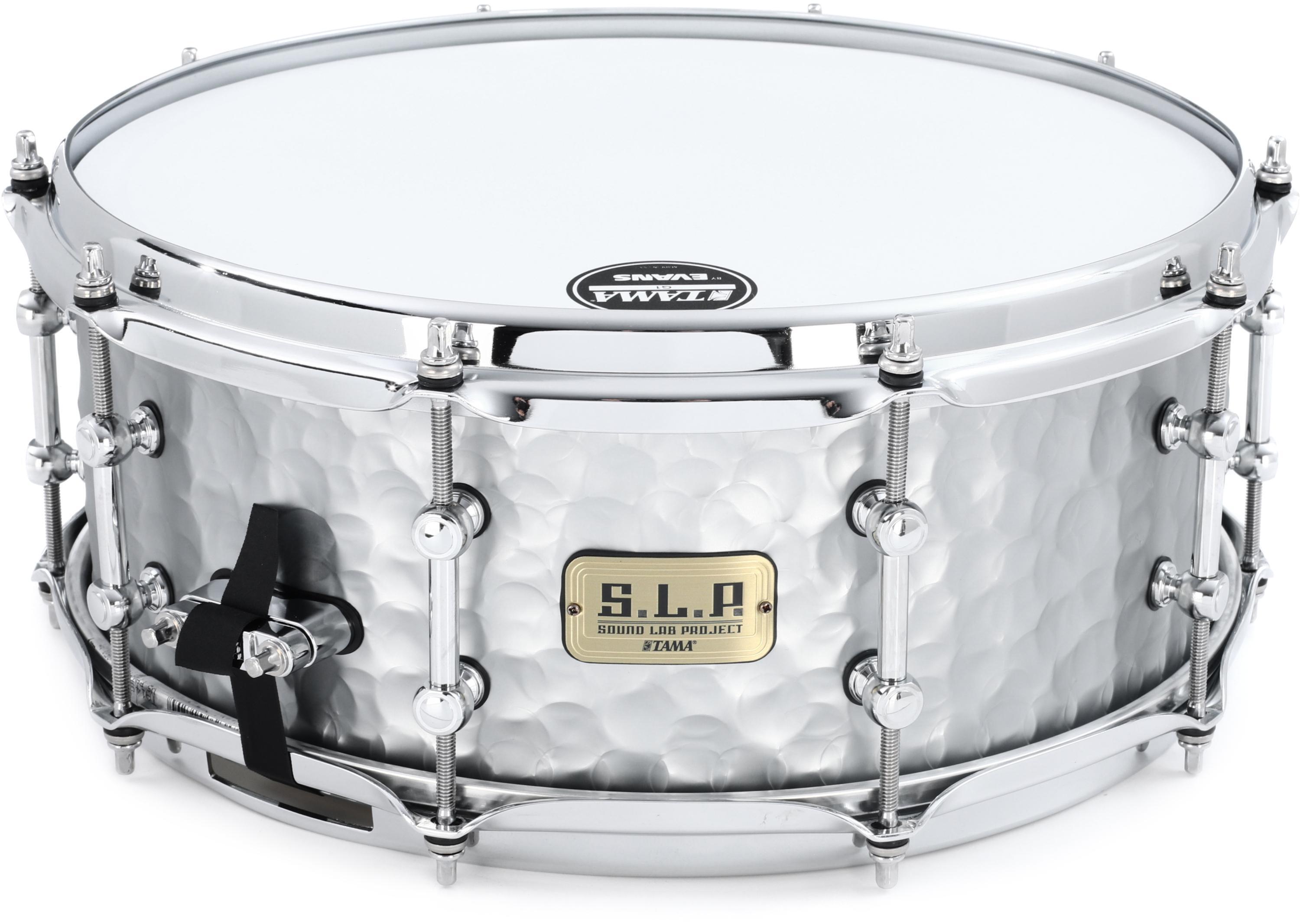 Tama S.L.P. Vintage Hammered Steel Snare Drum - 5.5 x 14 inch - Satin Chrome