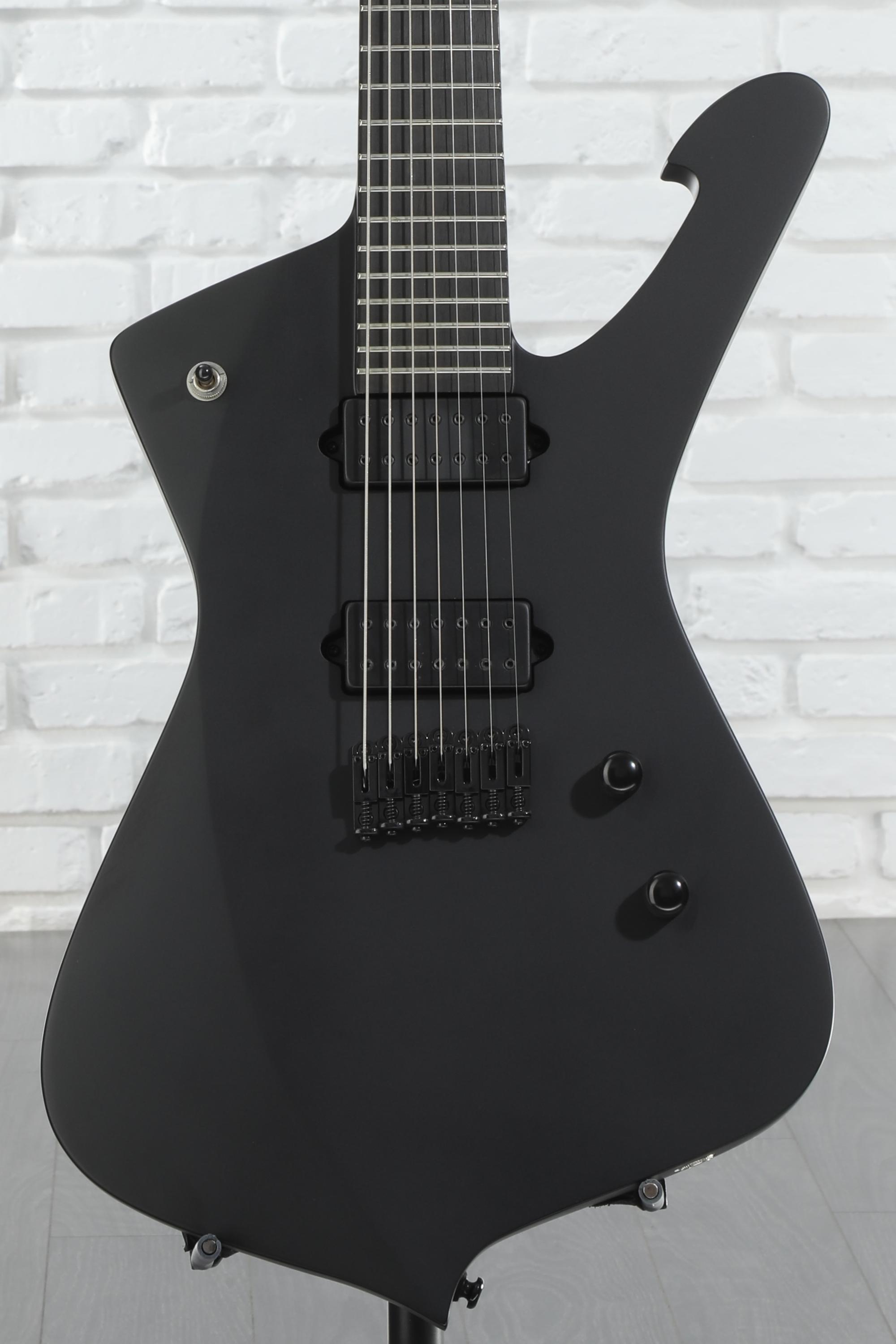 Ibanez Iron Label Iceman 7-string - Black Flat | Sweetwater