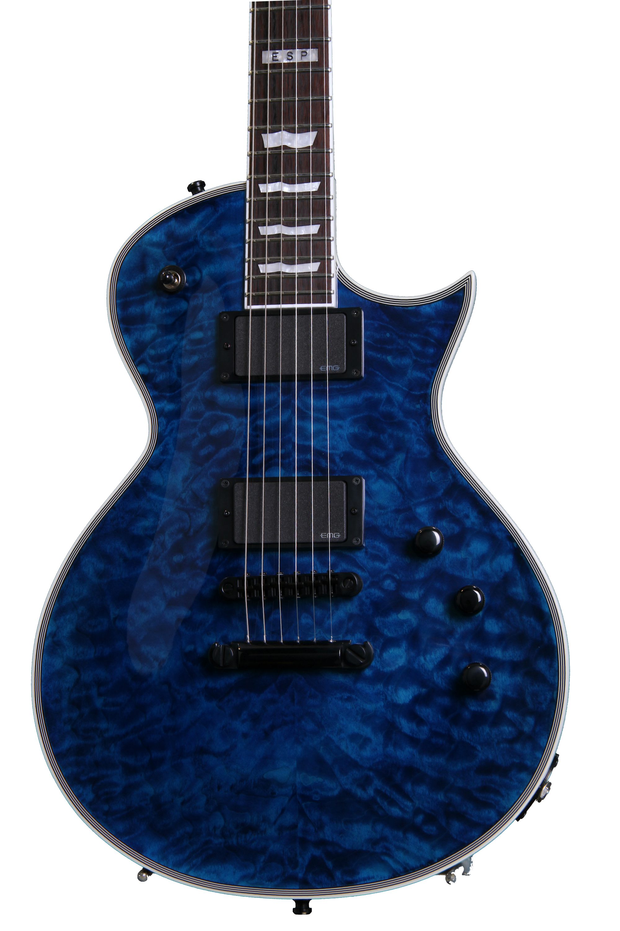 ESP E-II Eclipse - Quilted Maple, Marine Blue