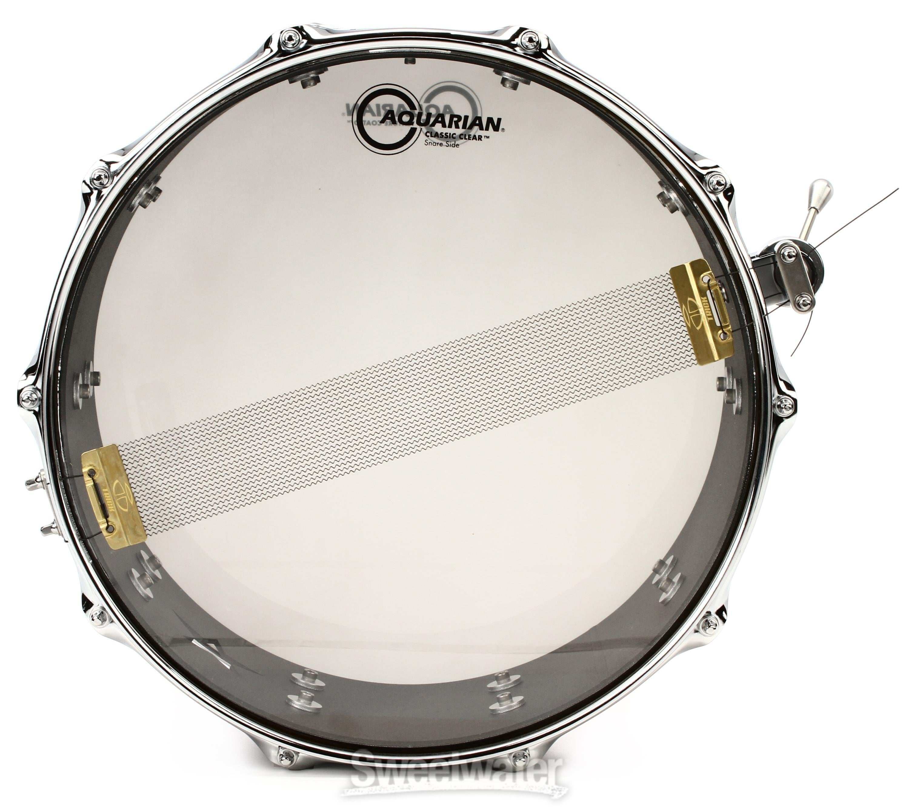 Aluminum Snare Drum - 6.5 x 14 inch - Gamblers Gray Star Vent