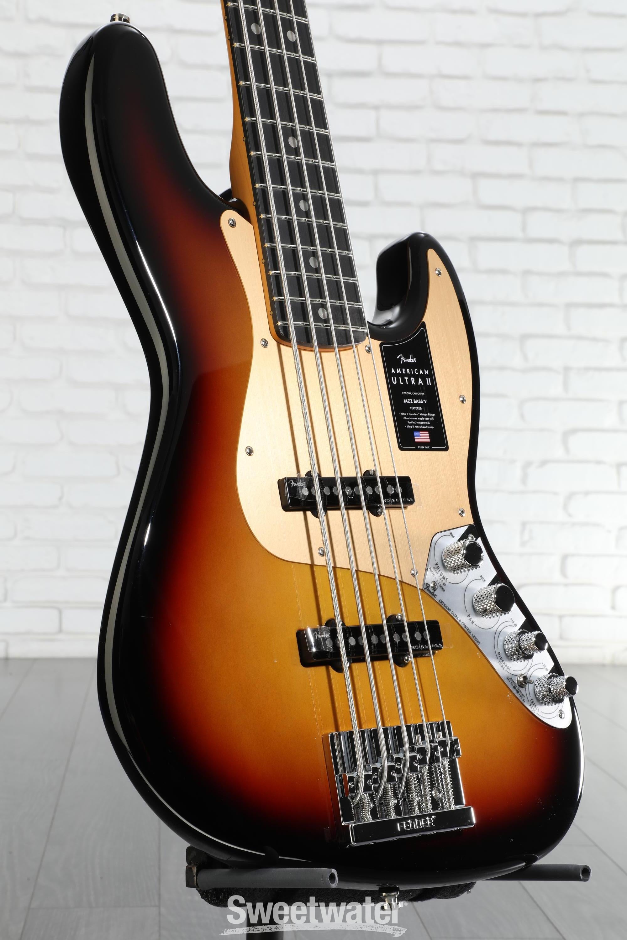 Fender American Ultra II Jazz Bass V - Ultraburst, Ebony