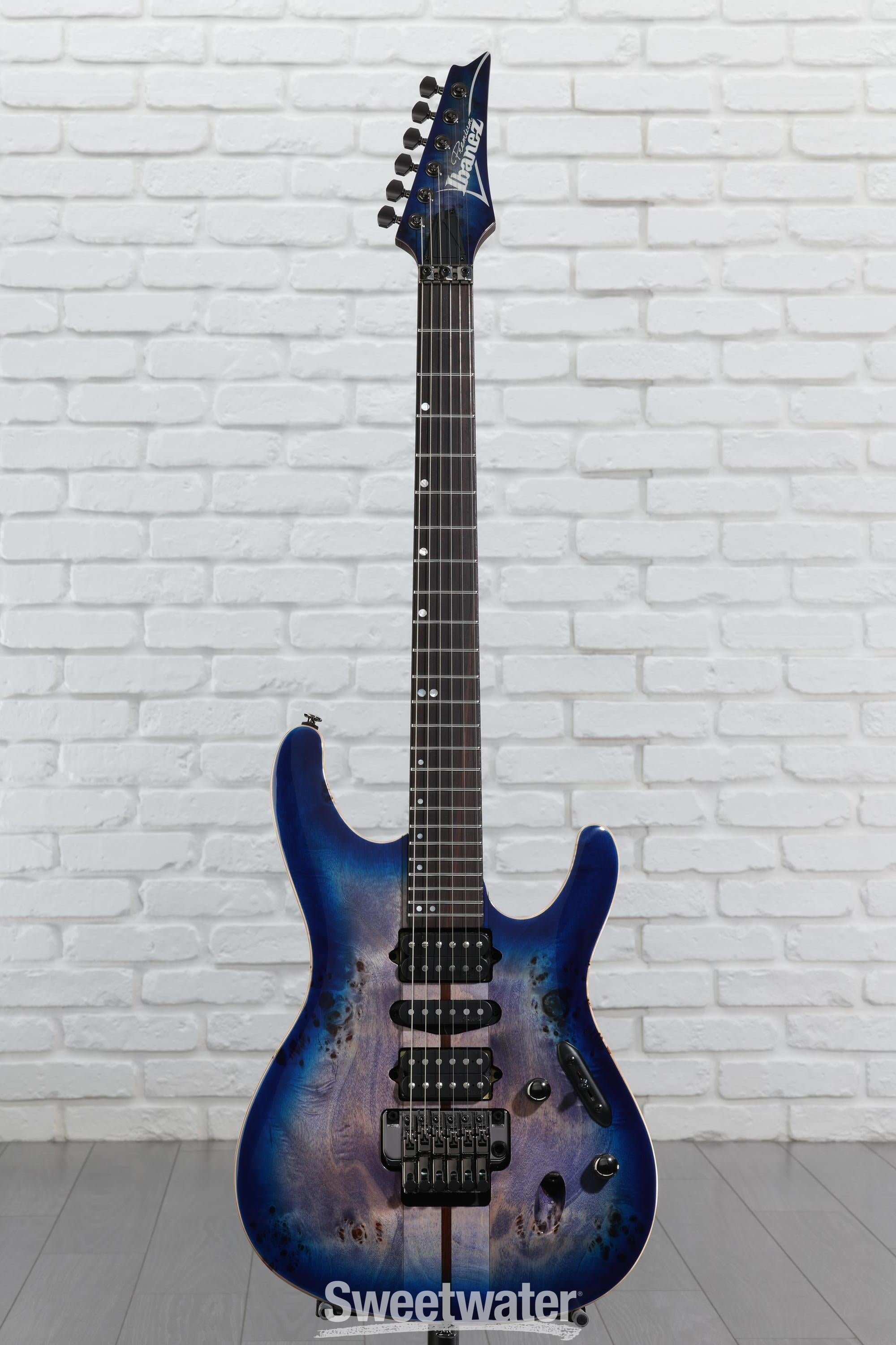 Ibanez Premium S1070PBZ Electric Guitar - Cerulean Blue Burst