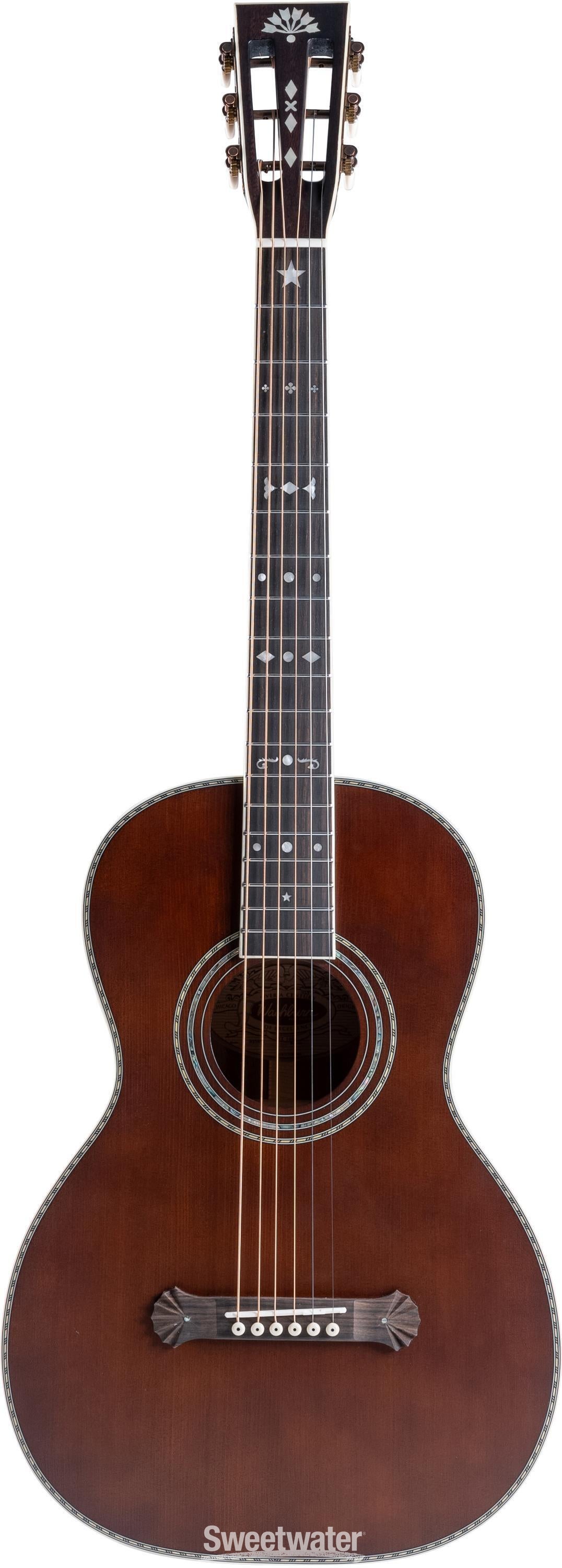 Washburn R310K Victorian Acoustic Guitar - Antique Brown Matte
