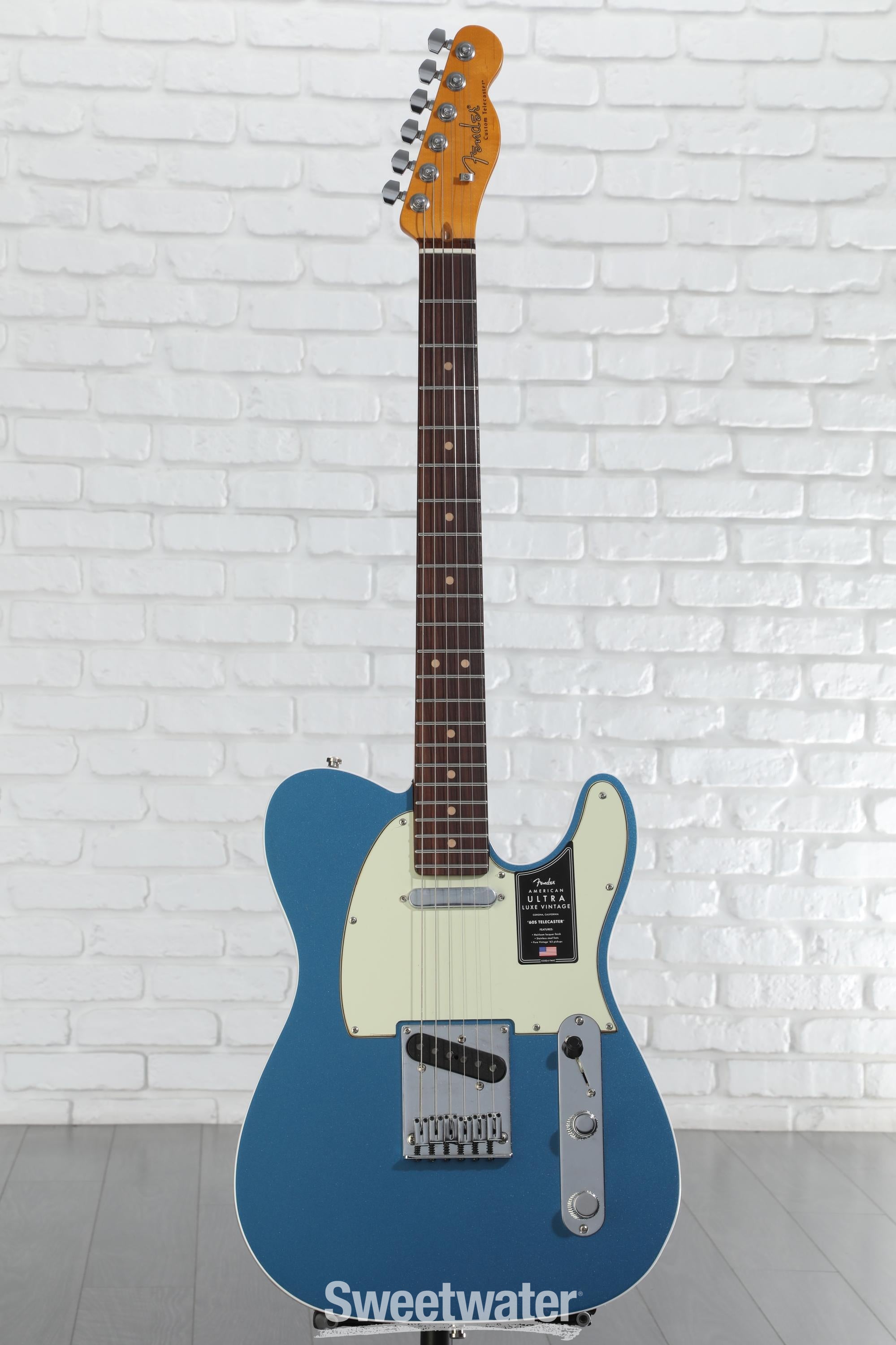 Fender American Ultra Luxe Vintage '60s Telecaster Custom Electric Guitar - Lake Placid Blue, Heirloom Lacquer