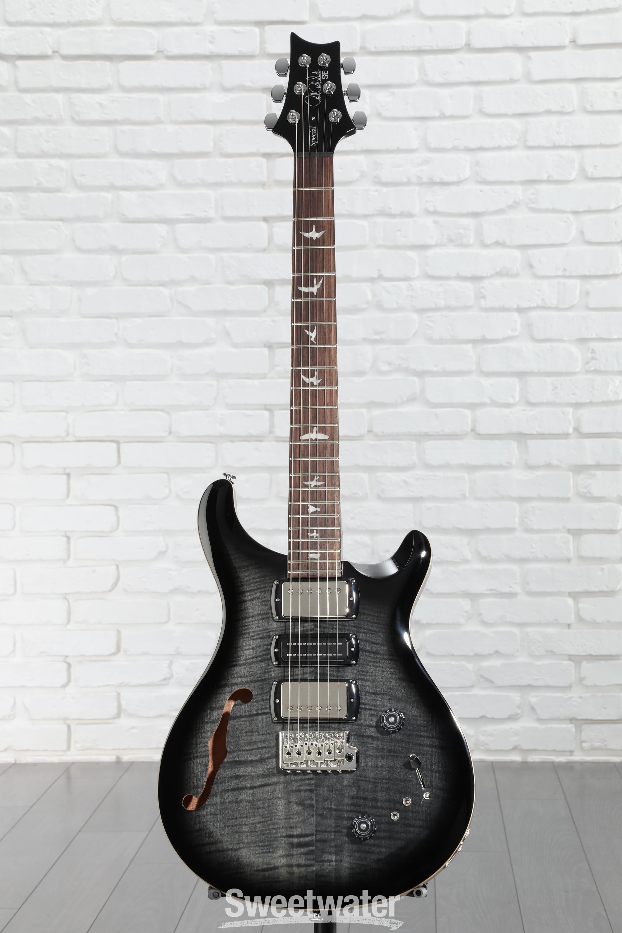 PRS Custom SE セミホロウ エレキギター ブラック/グレー PRS SE Custom 22エレキギター ブラック/グレー PRS Custom SE