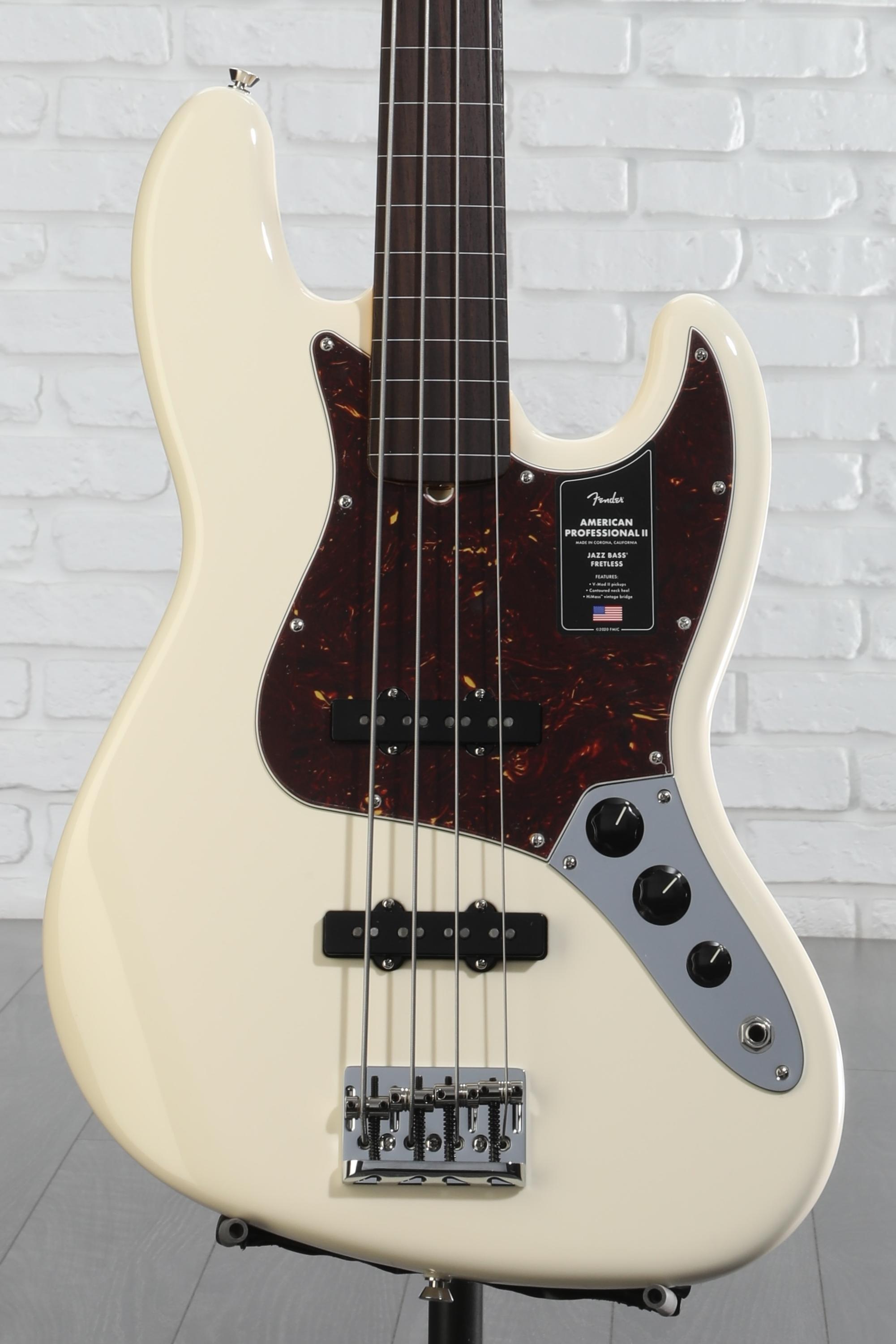 Fender American Professional II Jazz Bass Fretless - Olympic White
