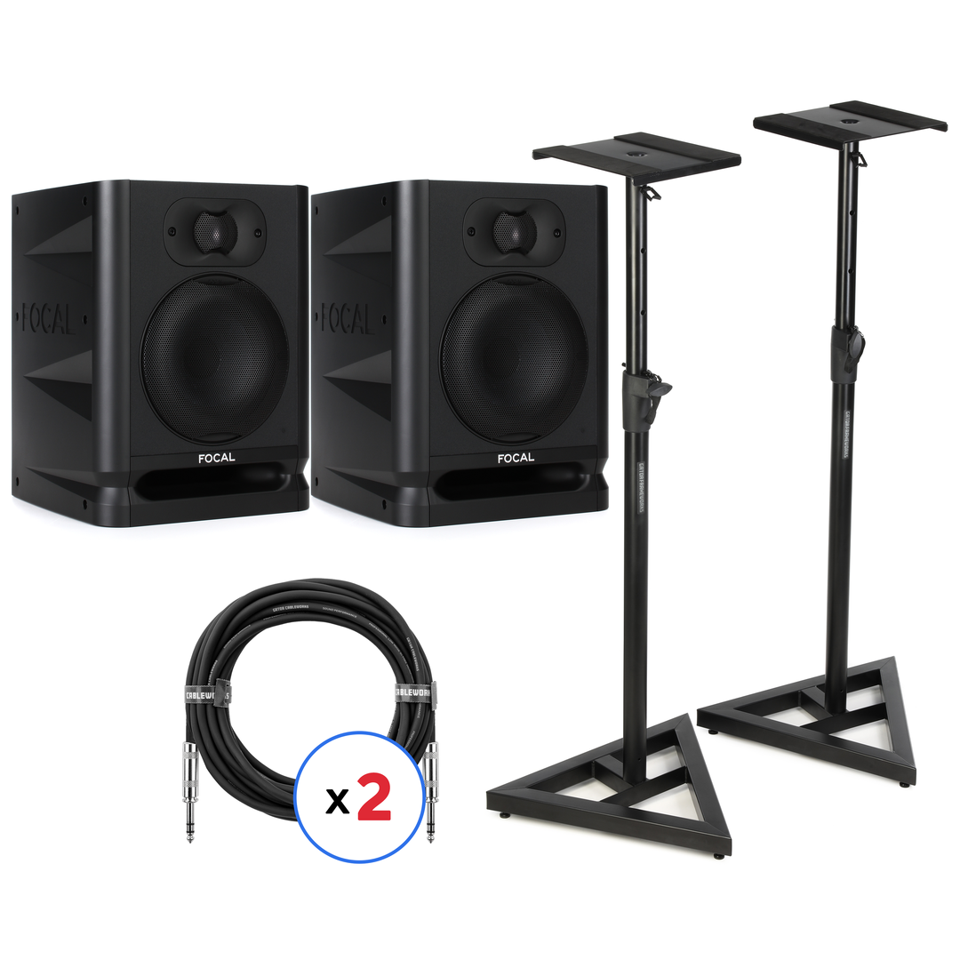 Focal Alpha 50 Evo 5 inch Powered Studio Monitor Pair with Stands Focal Alpha 50 Evo 5 inch Powered Studio Monitor Pair with Stands