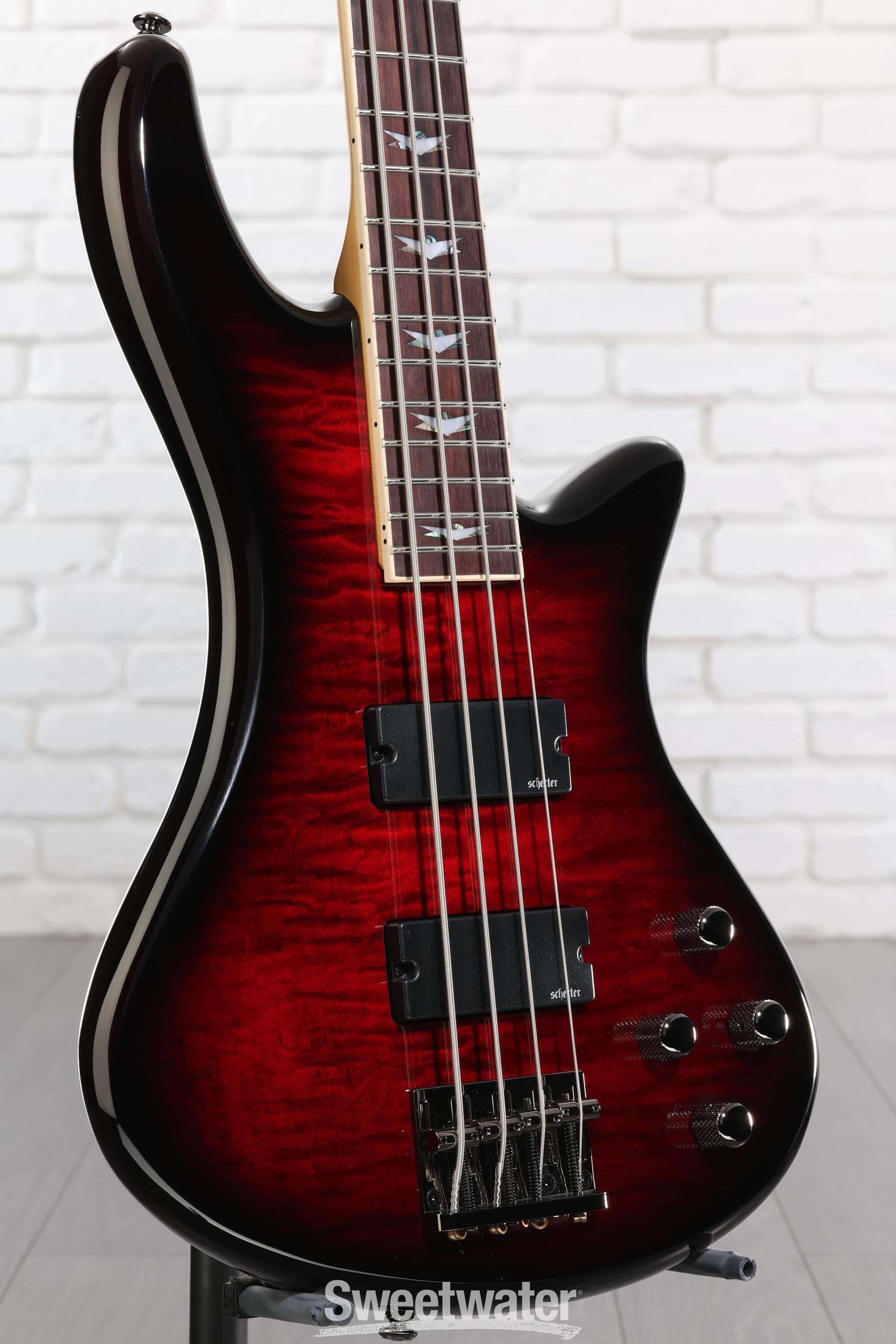 Photo of Schecter Stiletto Extreme 4 Bass Guitar - Black Cherry