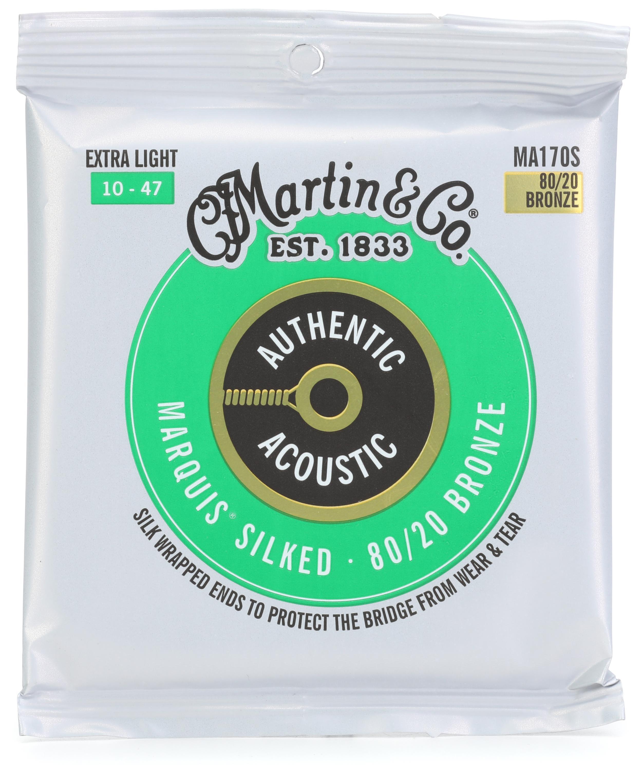 Photo of Martin MA170S Authentic Acoustic Marquis Silked 80/20 Bronze Guitar Strings - .010-.047 Extra Light