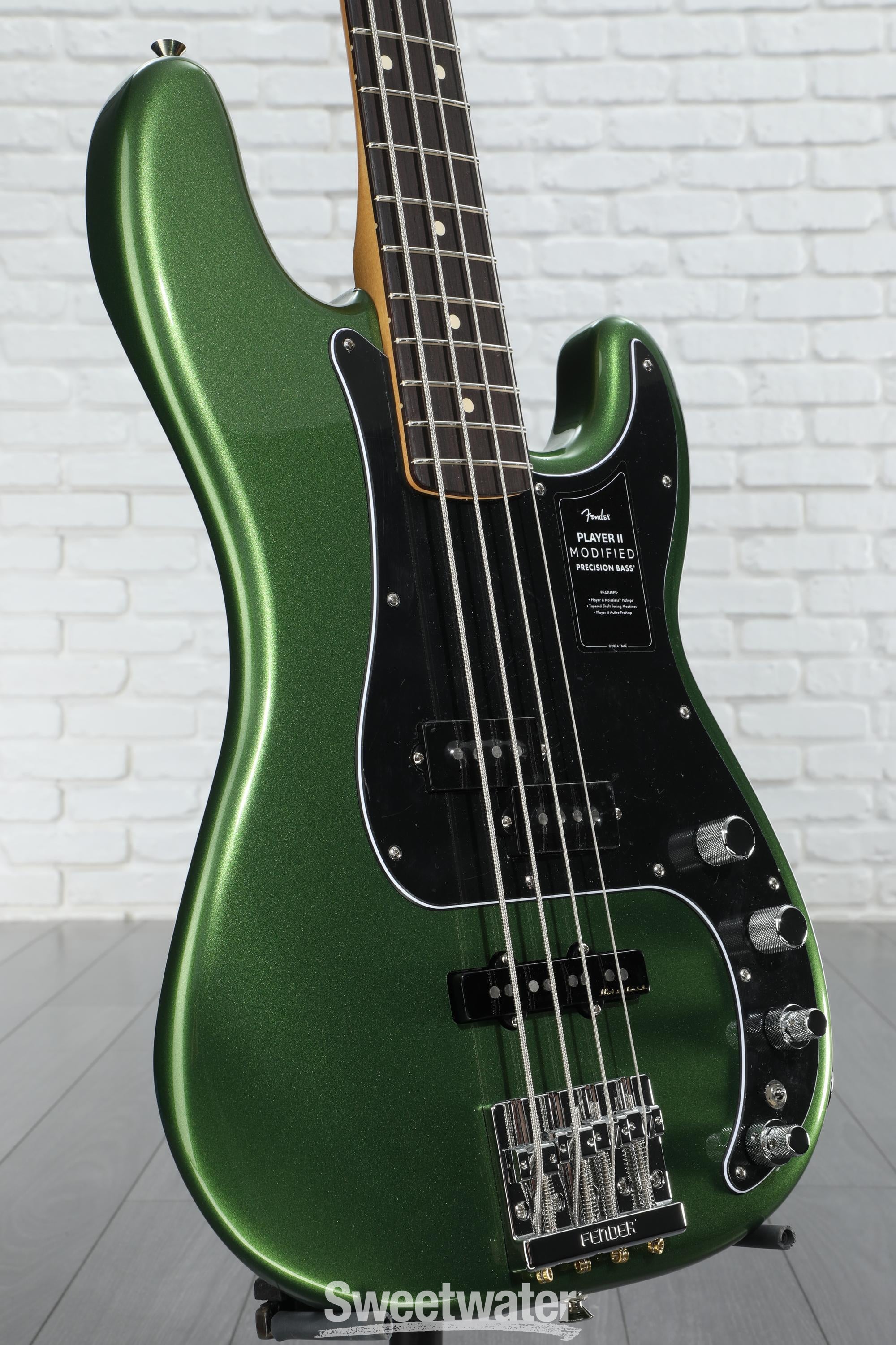 Fender Player II Modified Active Precision Bass - Harvest Green Metallic, Rosewood Fingerboard