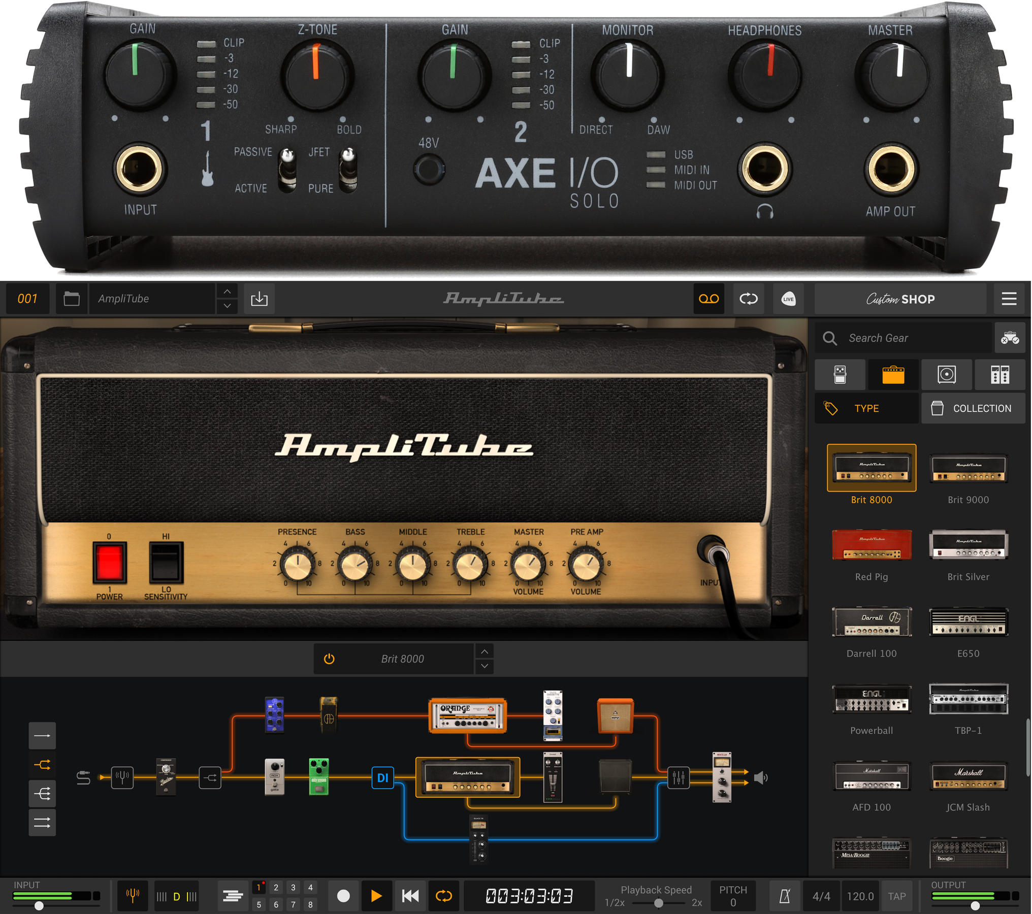 IK Multimedia Axe I/O Solo + AmpliTube 5 Bundle | Sweetwater