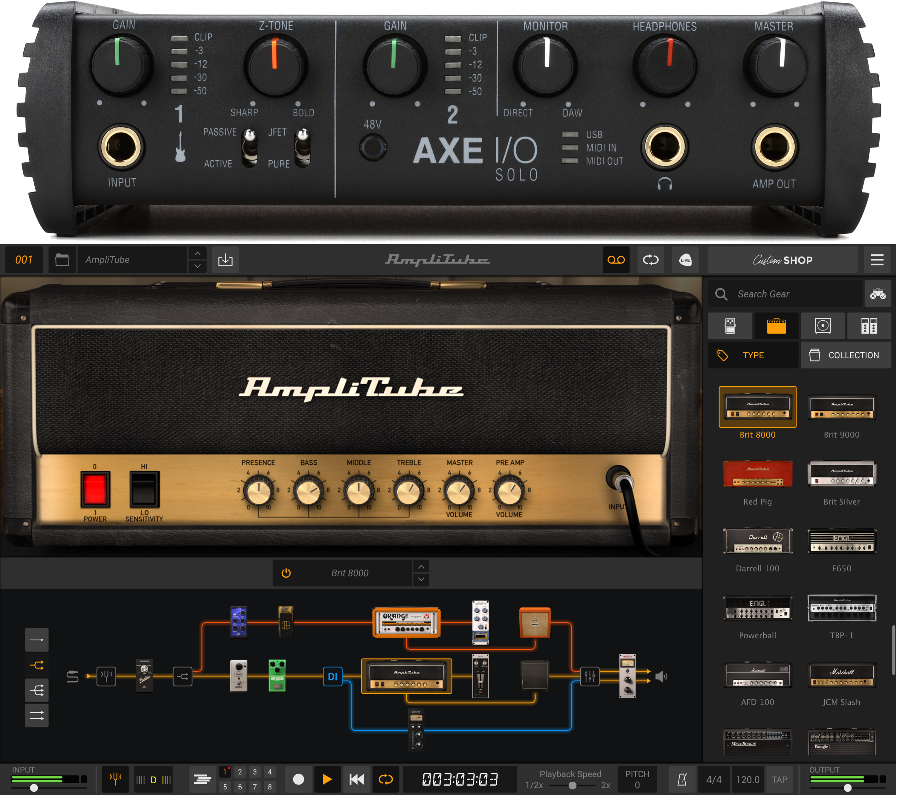 IK Multimedia Axe I/O Solo + AmpliTube 5 Bundle | Sweetwater