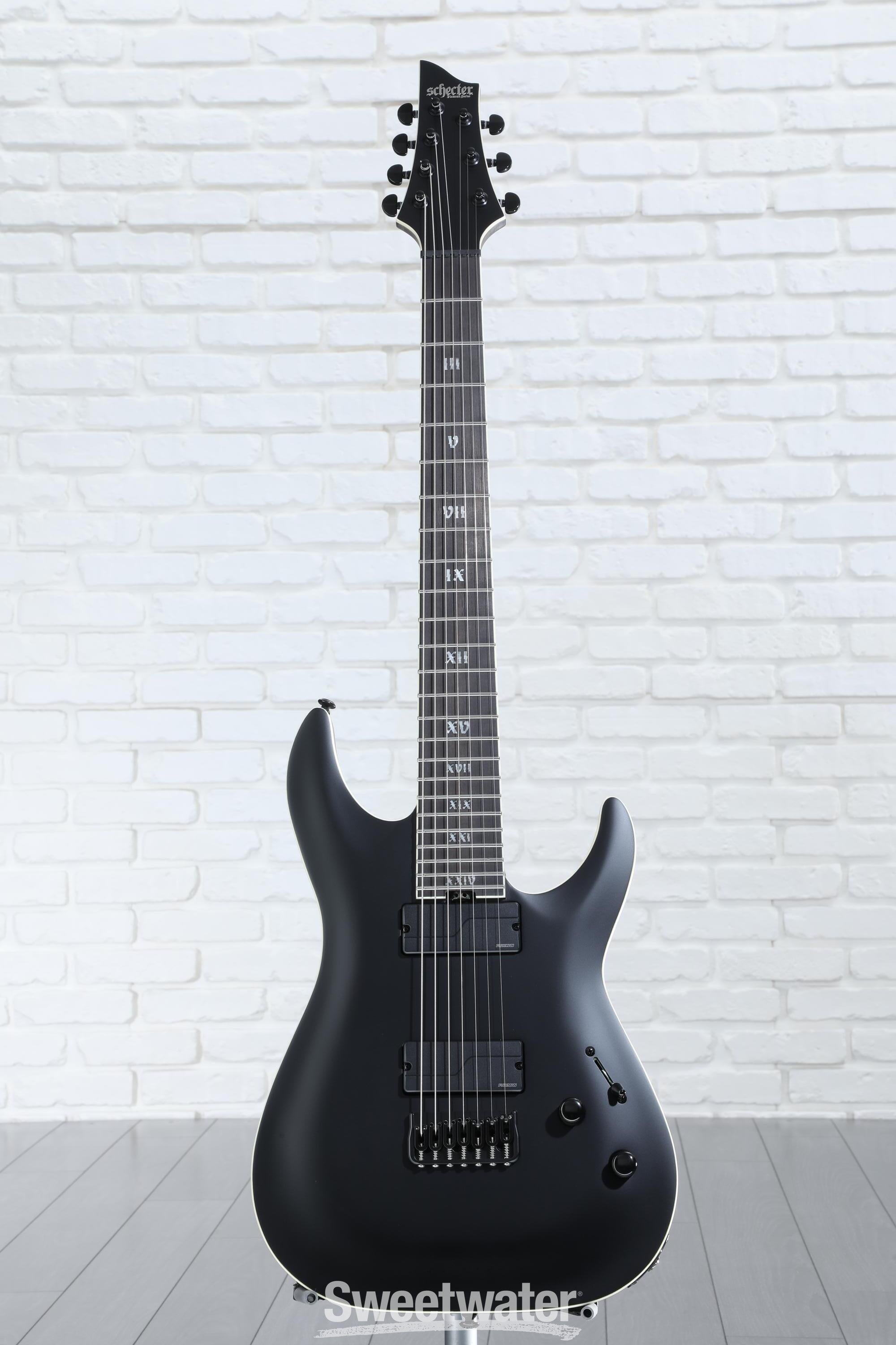 Schecter C-7 SLS Evil Twin Electric Guitar - Satin Black | Sweetwater