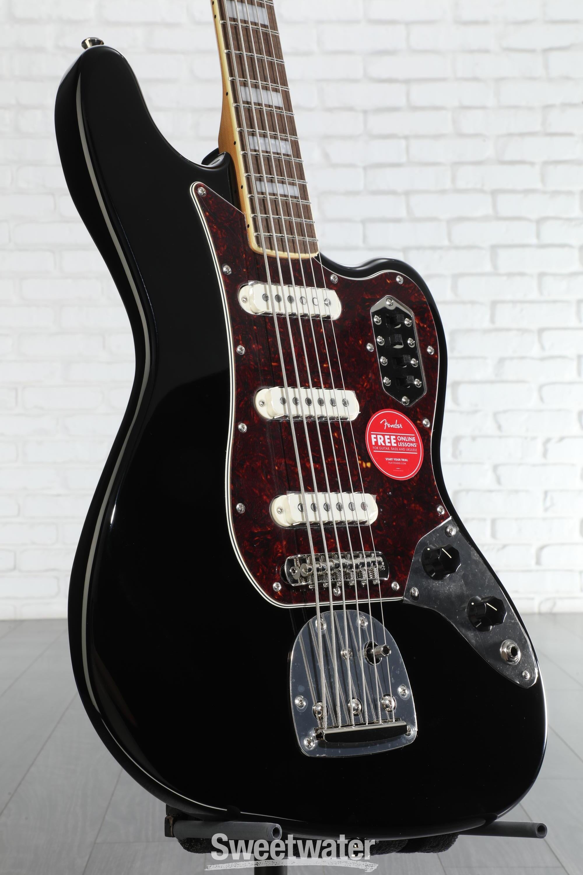 Squier Classic Vibe Bass VI Guitar - Black | Sweetwater