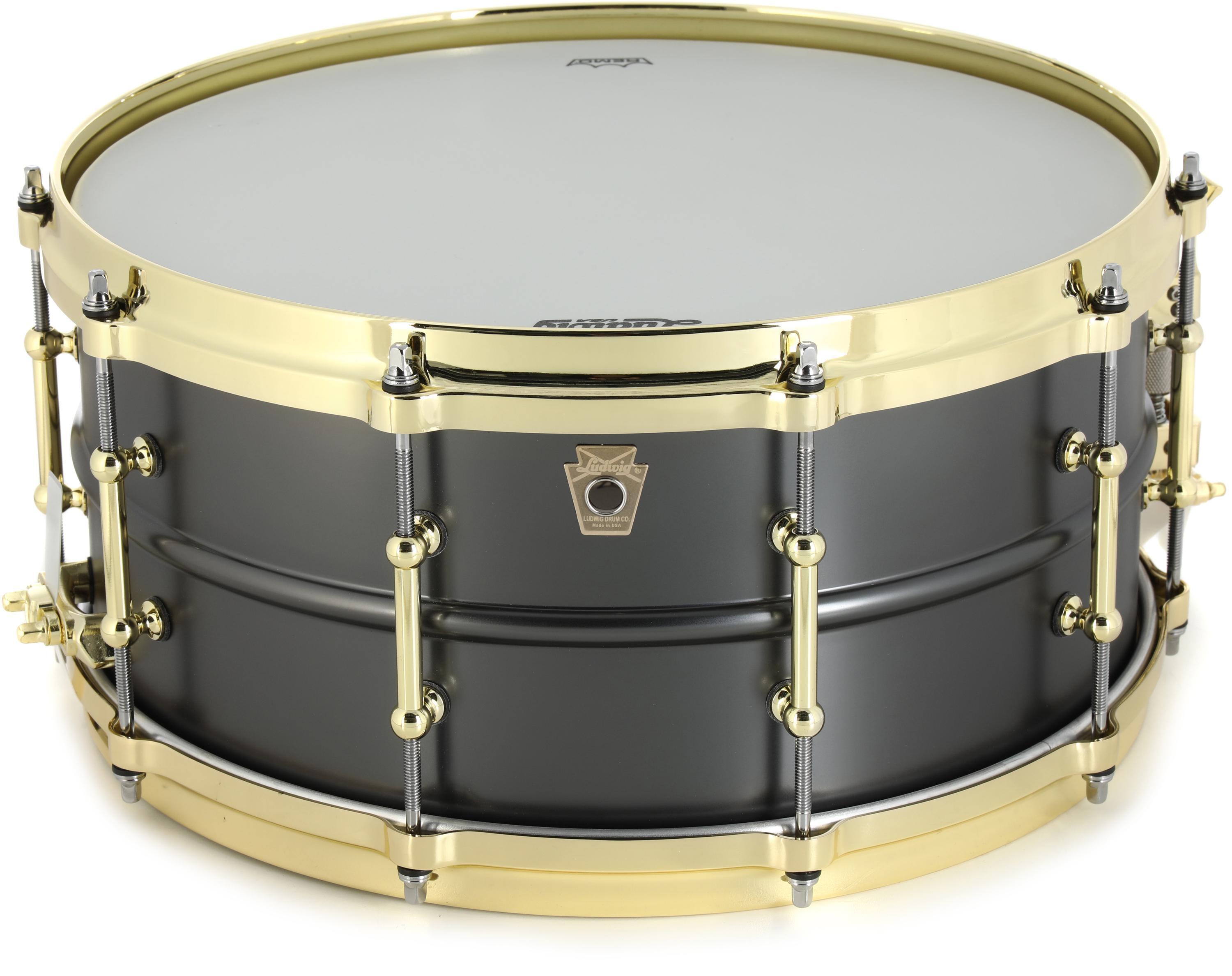 Ludwig Special-edition Satin Deluxe Black Beauty Snare Drum - 6.5 