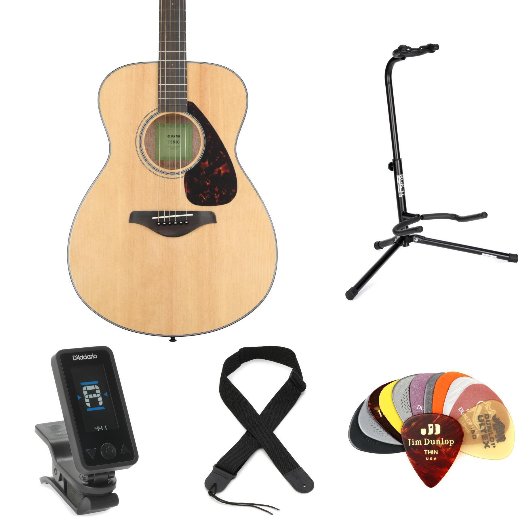 Yamaha FS800 Concert Acoustic Guitar Essentials Bundle - Natural ...