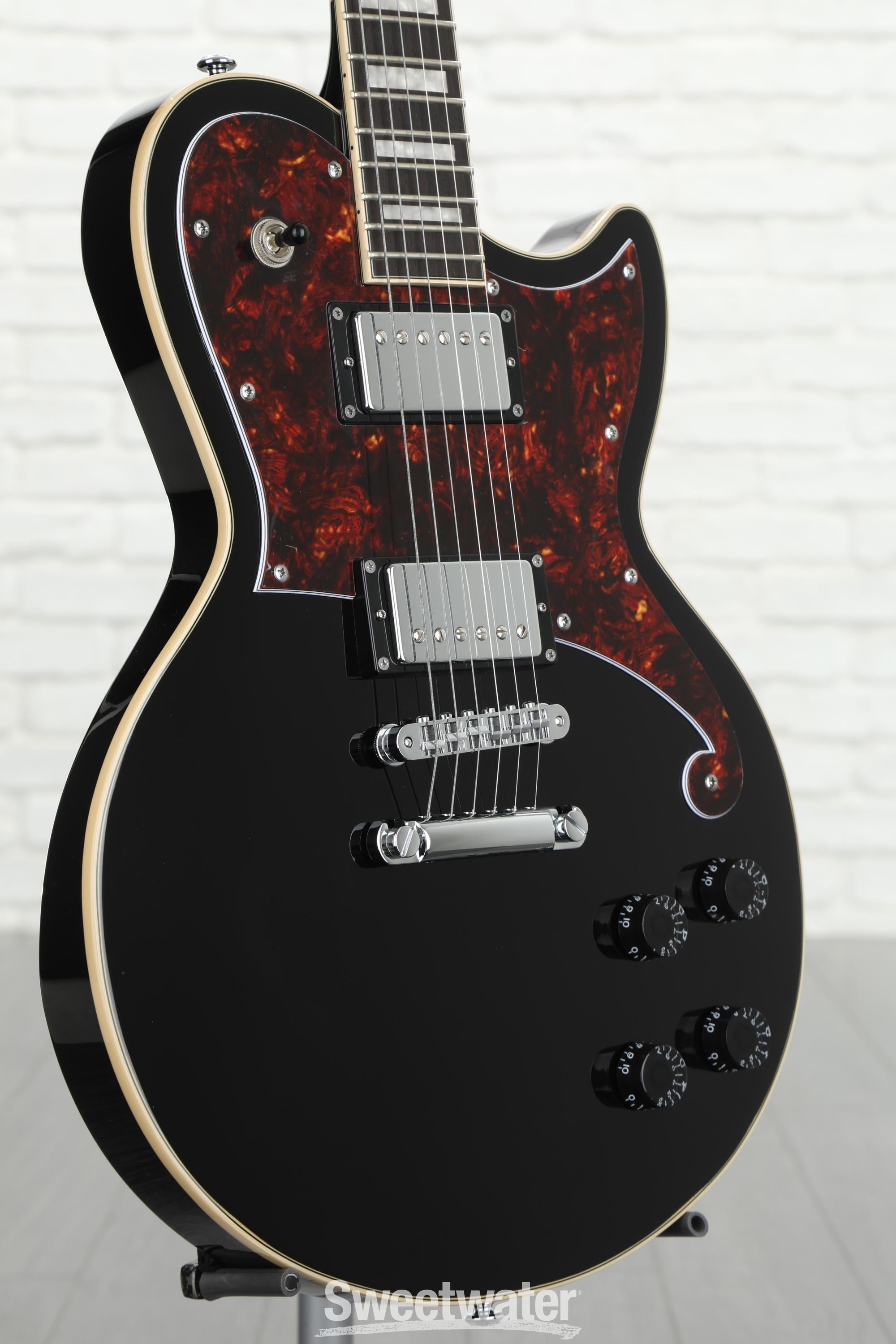 D'Angelico Premier Atlantic Electric Guitar - Black | Sweetwater