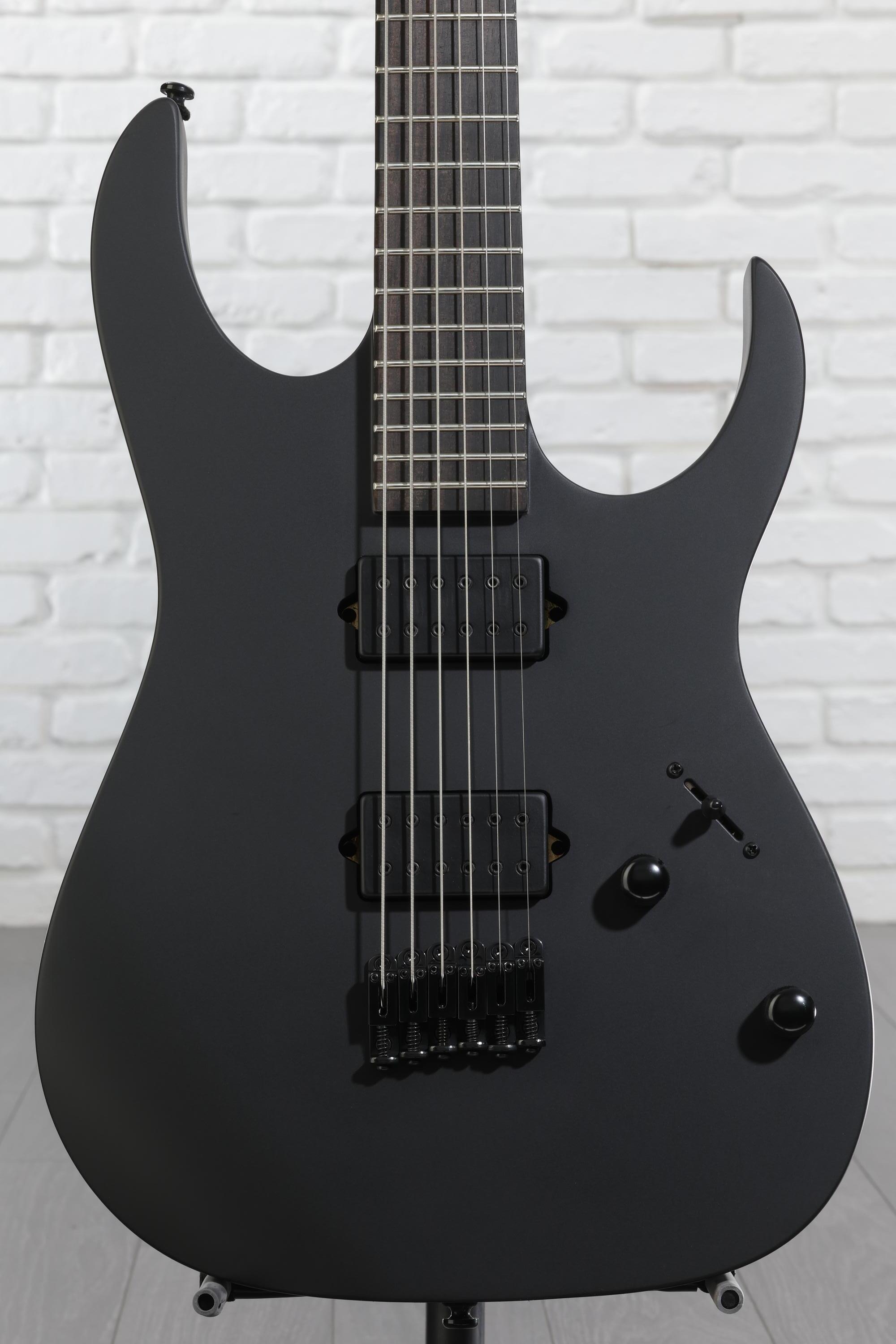 Ibanez Iron Label RG Baritone - Black Flat | Sweetwater