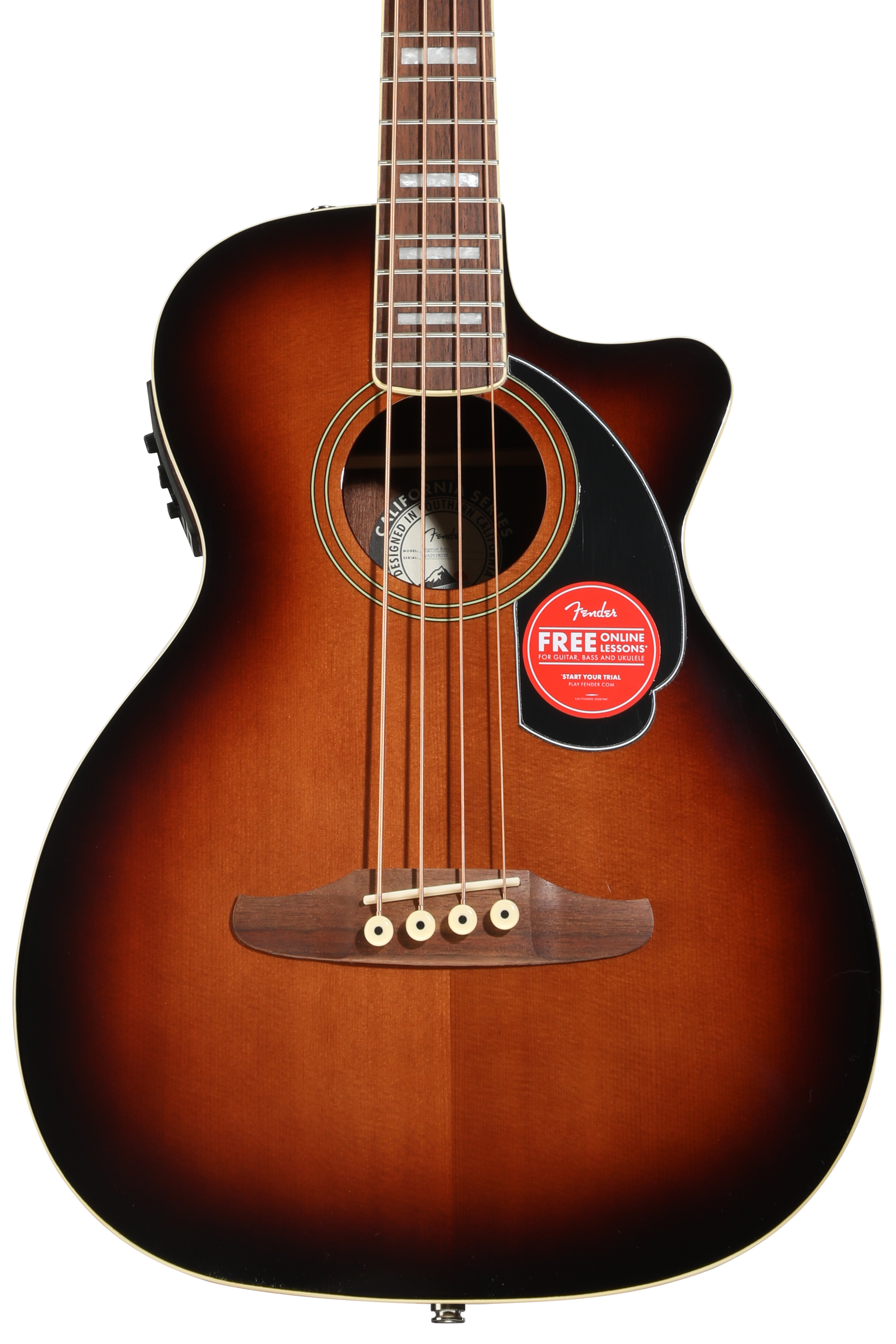 Fender Kingman Acoustic-electric Bass - Shaded Edge Burst | Sweetwater