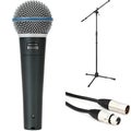 Photo of Shure Beta 58A Handheld Microphone Bundle with Stand and Cable