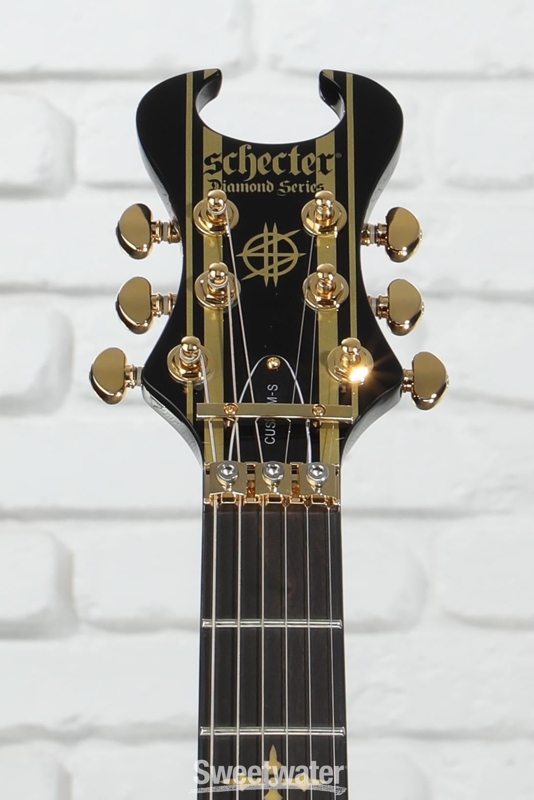 Schecter Synyster Gates Custom-S - Black with Gold Stripes