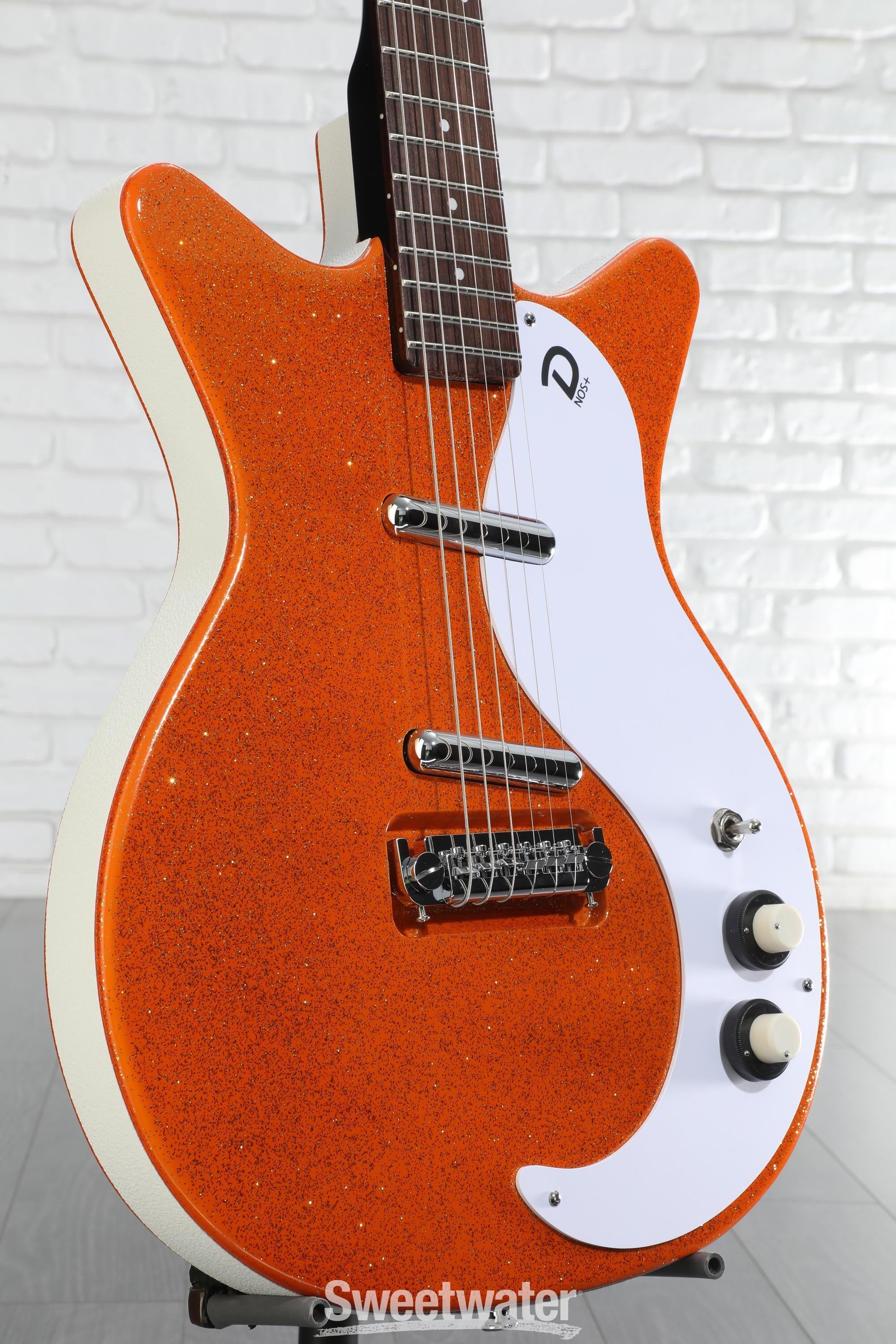 Danelectro '59M NOS+ Electric Guitar - Orange Metalflake | Sweetwater