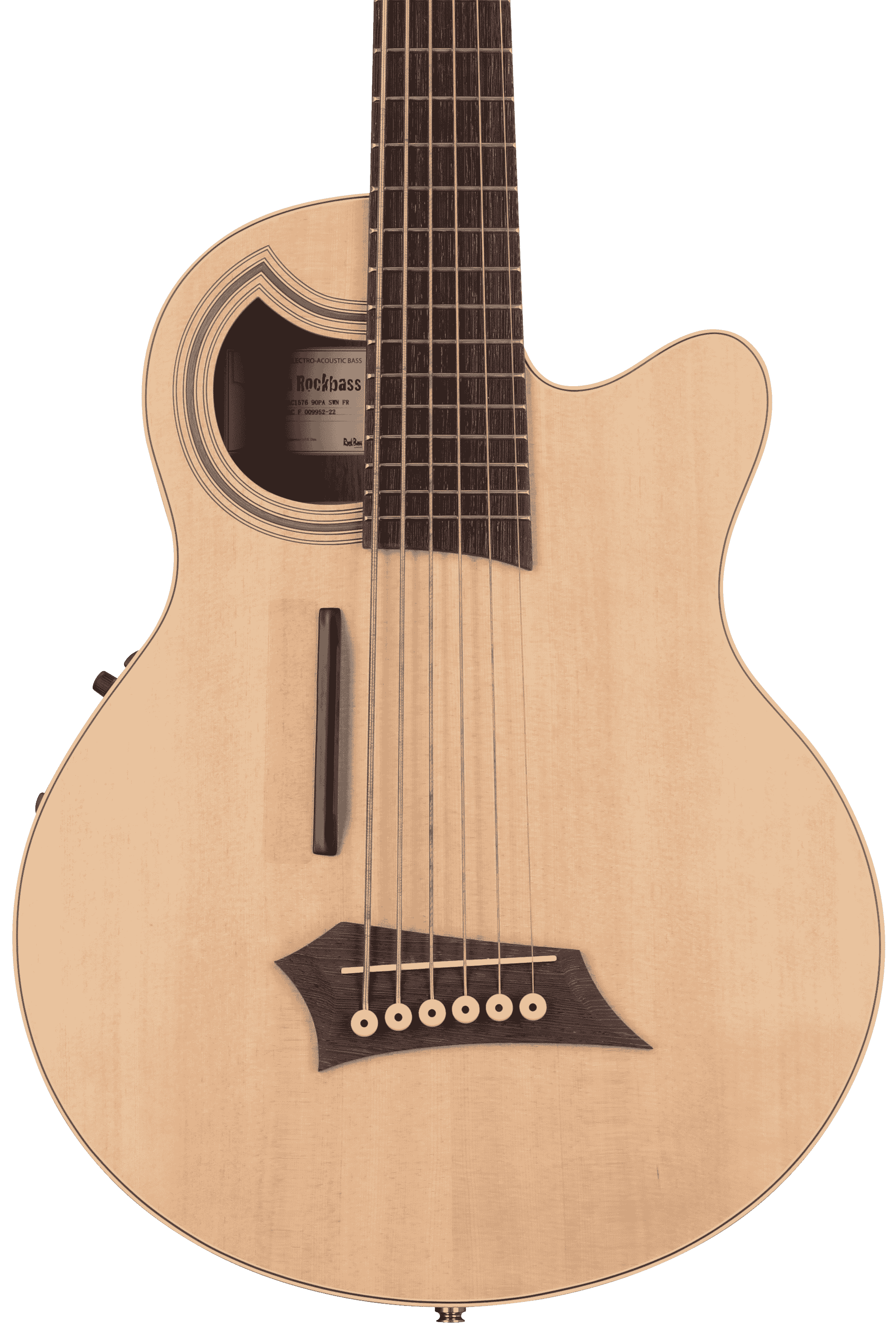 Warwick RockBass Alien Deluxe 6-string Acoustic-electric Bass Guitar -  Natural Transparent Satin