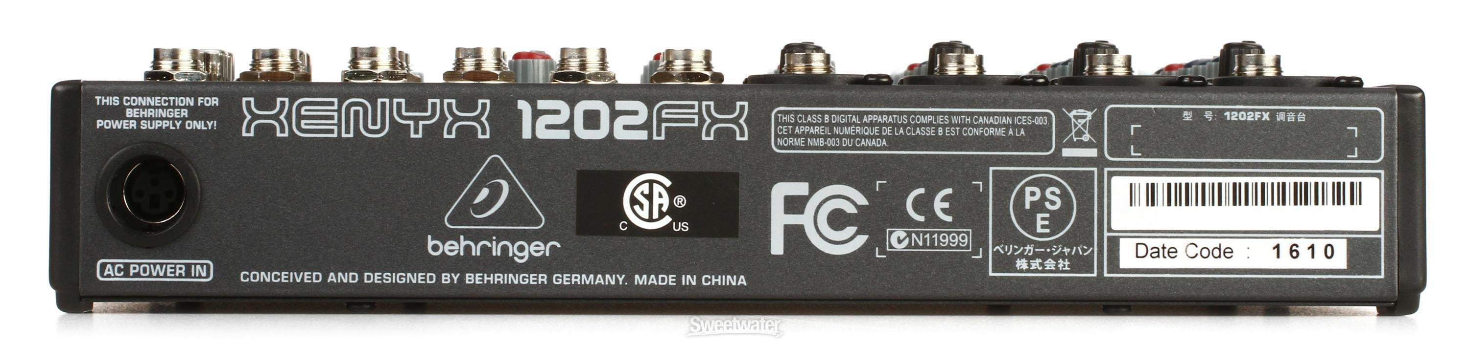 Behringer Xenyx 1202FX Mixer with Effects | Sweetwater Behringer Xenyx 1202FX Mixer with Effects | Sweetwater