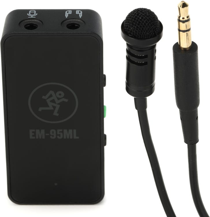 Mackie EM-95ML Lavalier Microphone with In-line Amplifier for Smartphones  and DSLR Cameras