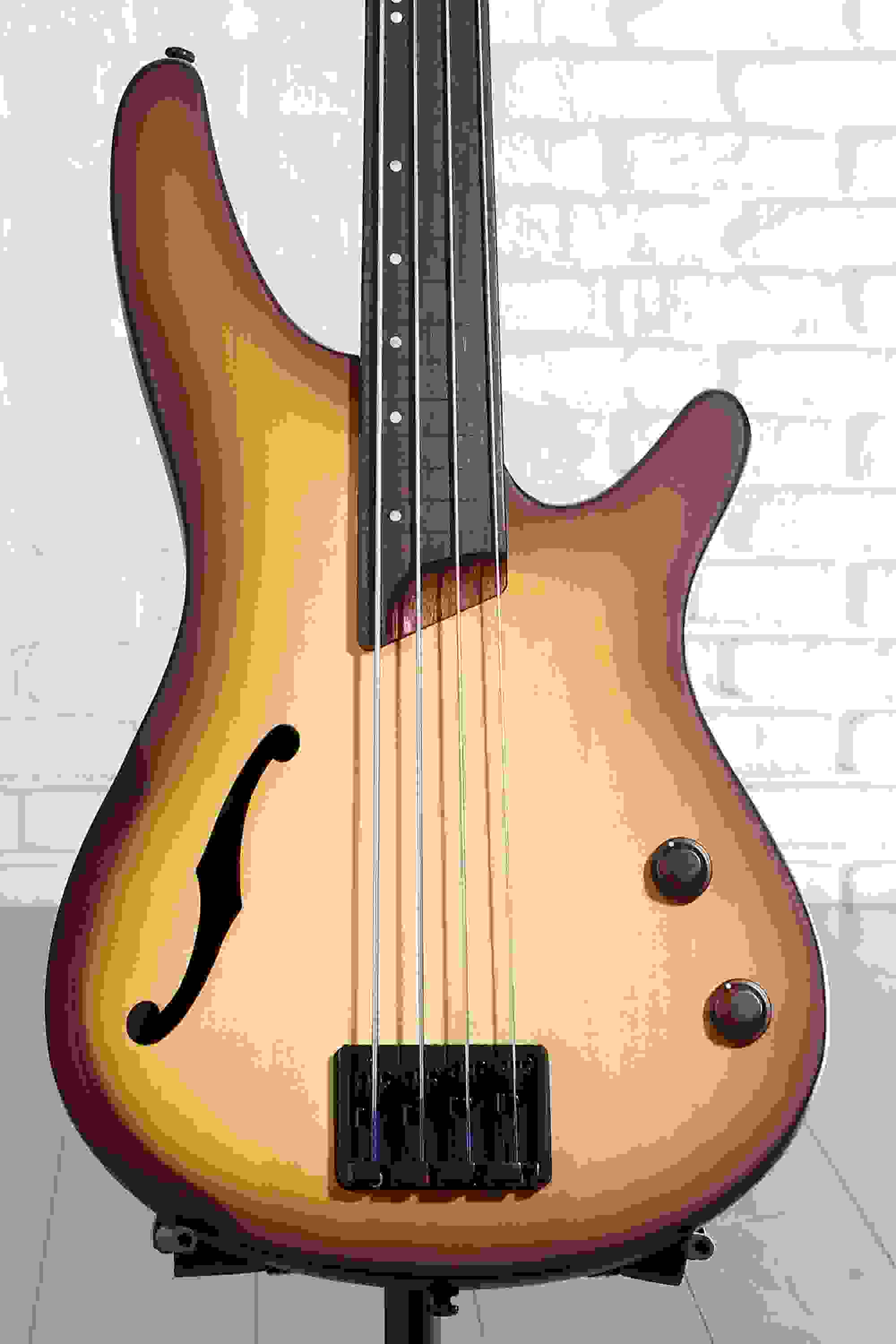 Ibanez SRH500F Fretless Bass Guitar - Natural Browned Burst Flat