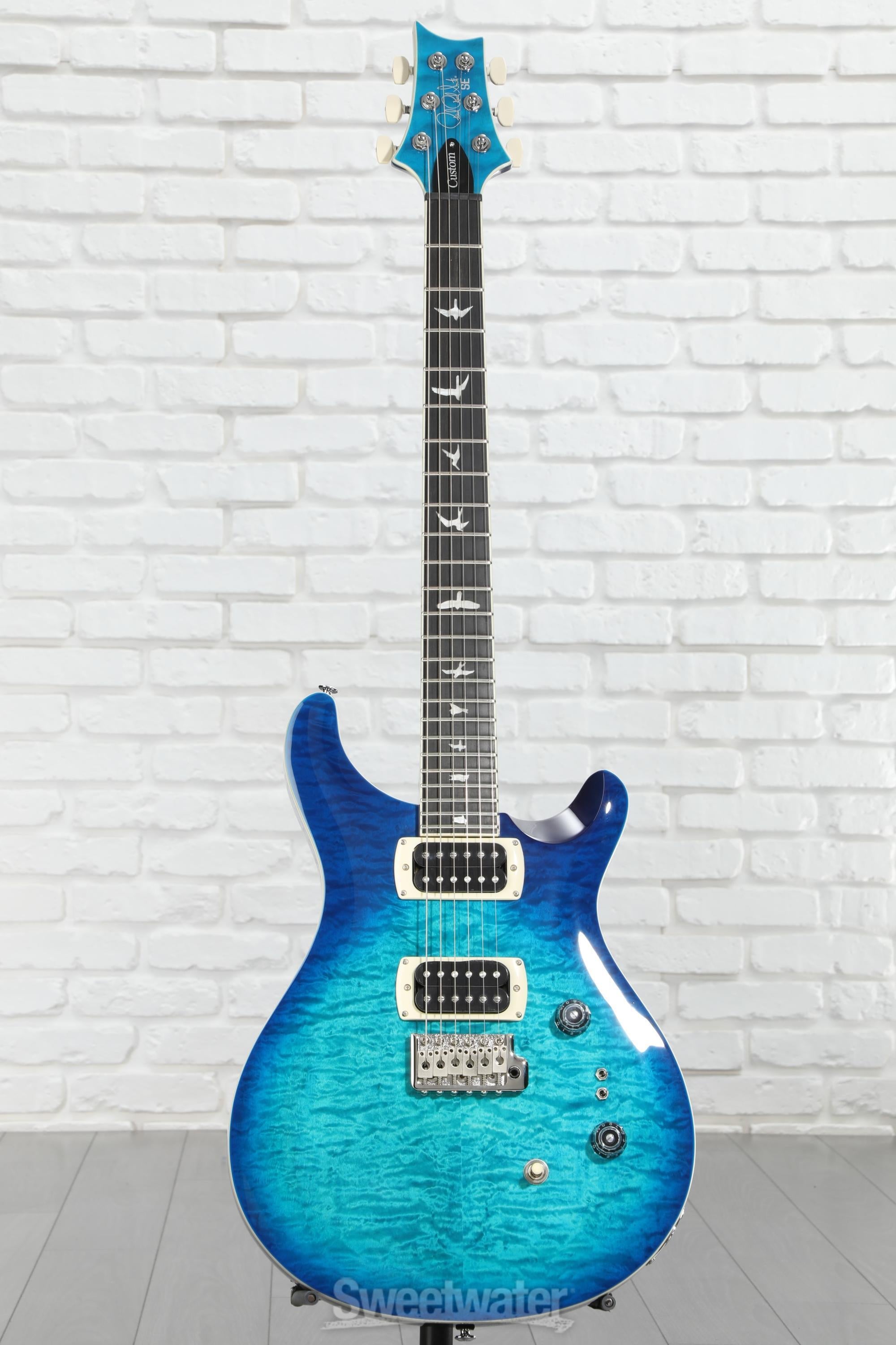 PRS SE Custom 24-08 Quilt Electric Guitar - Lake Blue