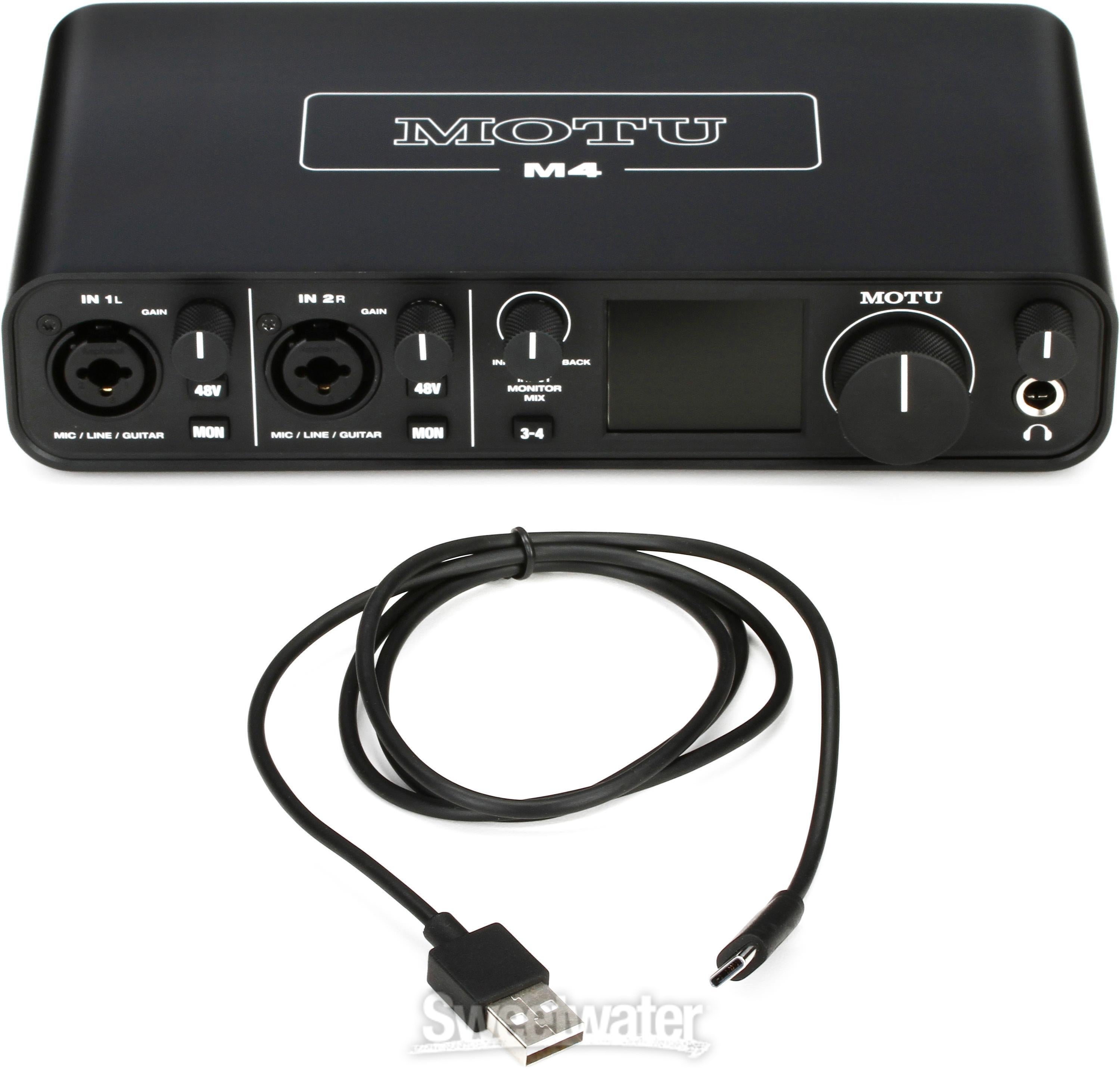 MOTU M4 4x4 USB-C Audio Interface | Sweetwater