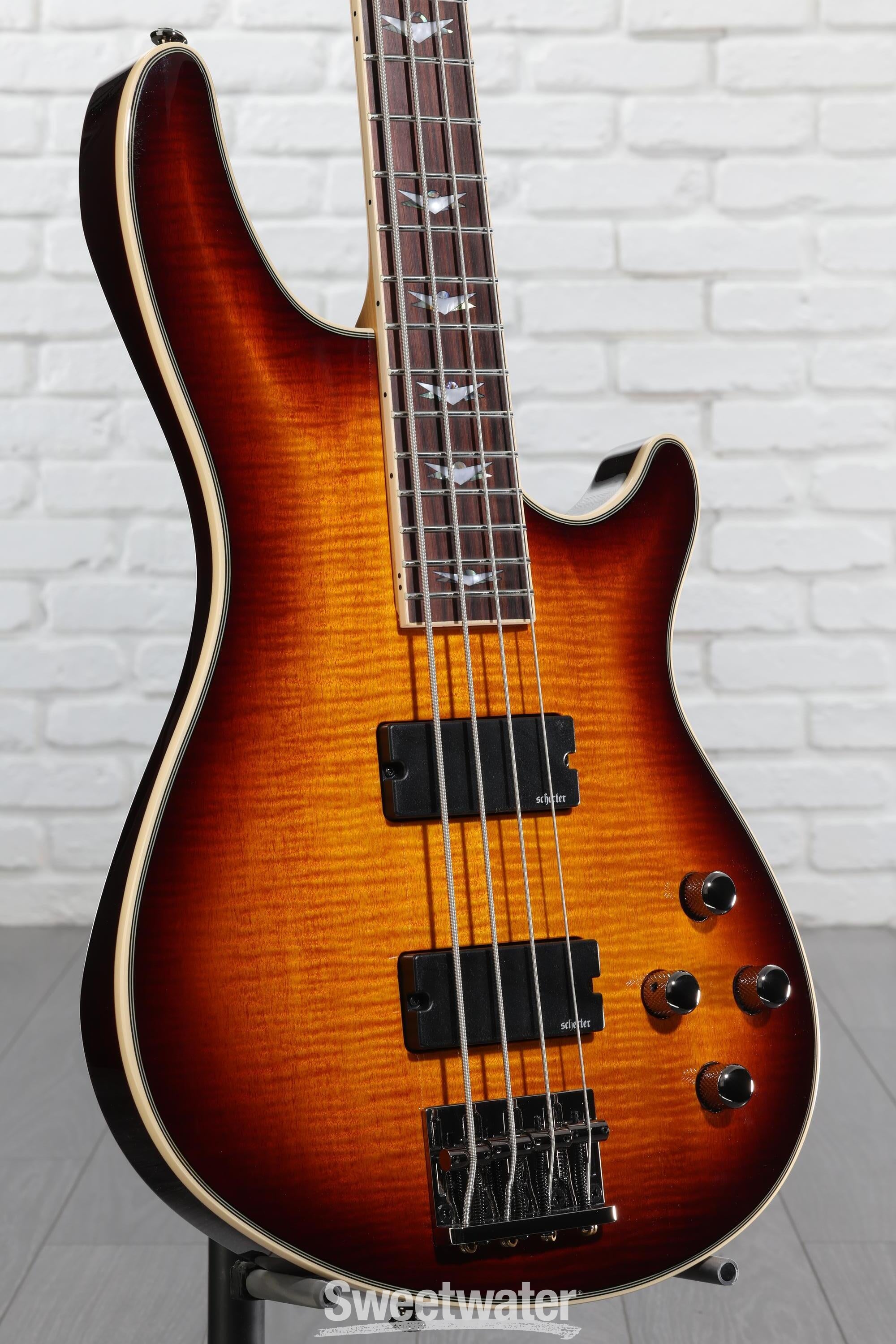 Schecter omen extreme-4 電池 ケース付き Schecter Omen Extreme-4 Bass Guitar - Vintage Sunburst | Sweetwater