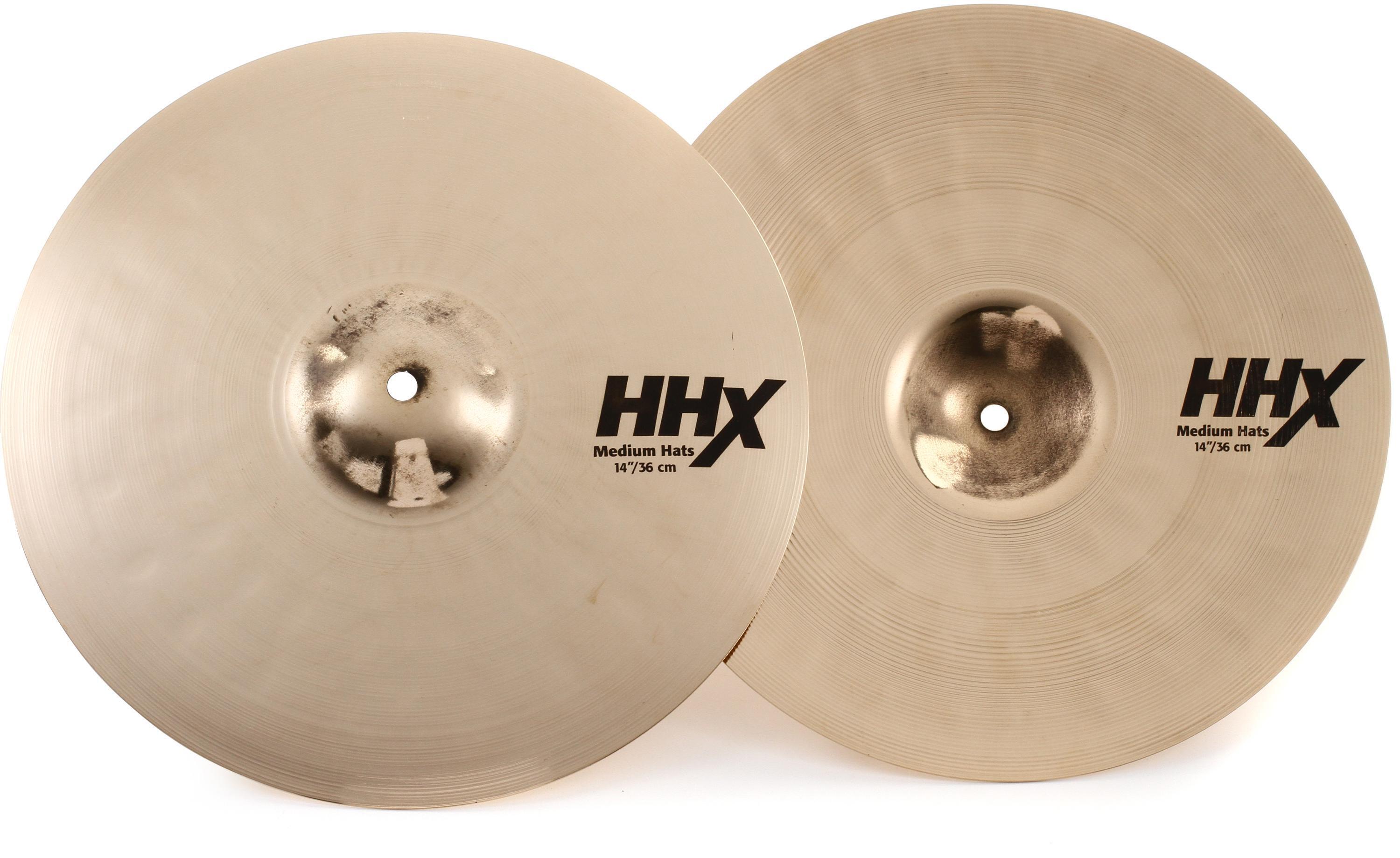 Sabian 14 inch HHX Medium Hi-hat Cymbals - Brilliant Finish | Sweetwater