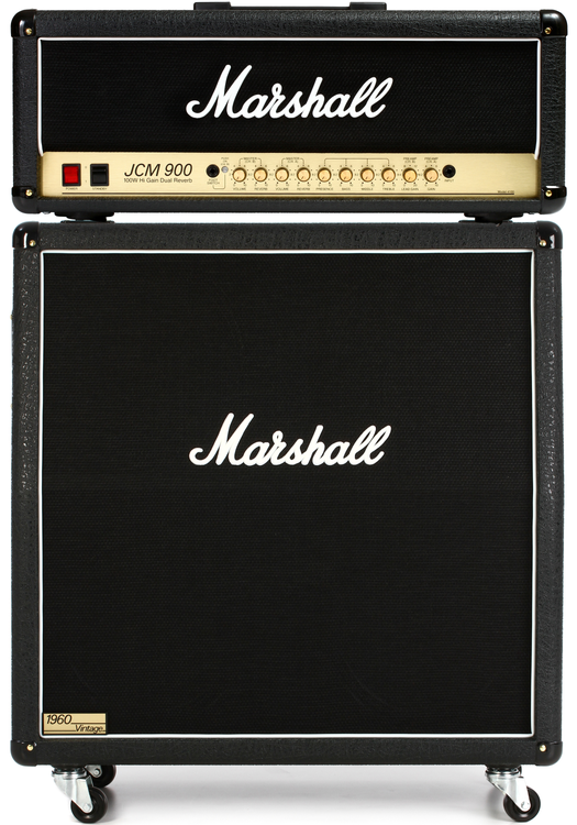 Marshall JCM900 4100 100-watt 2-channel Tube Head and 1960AV 280