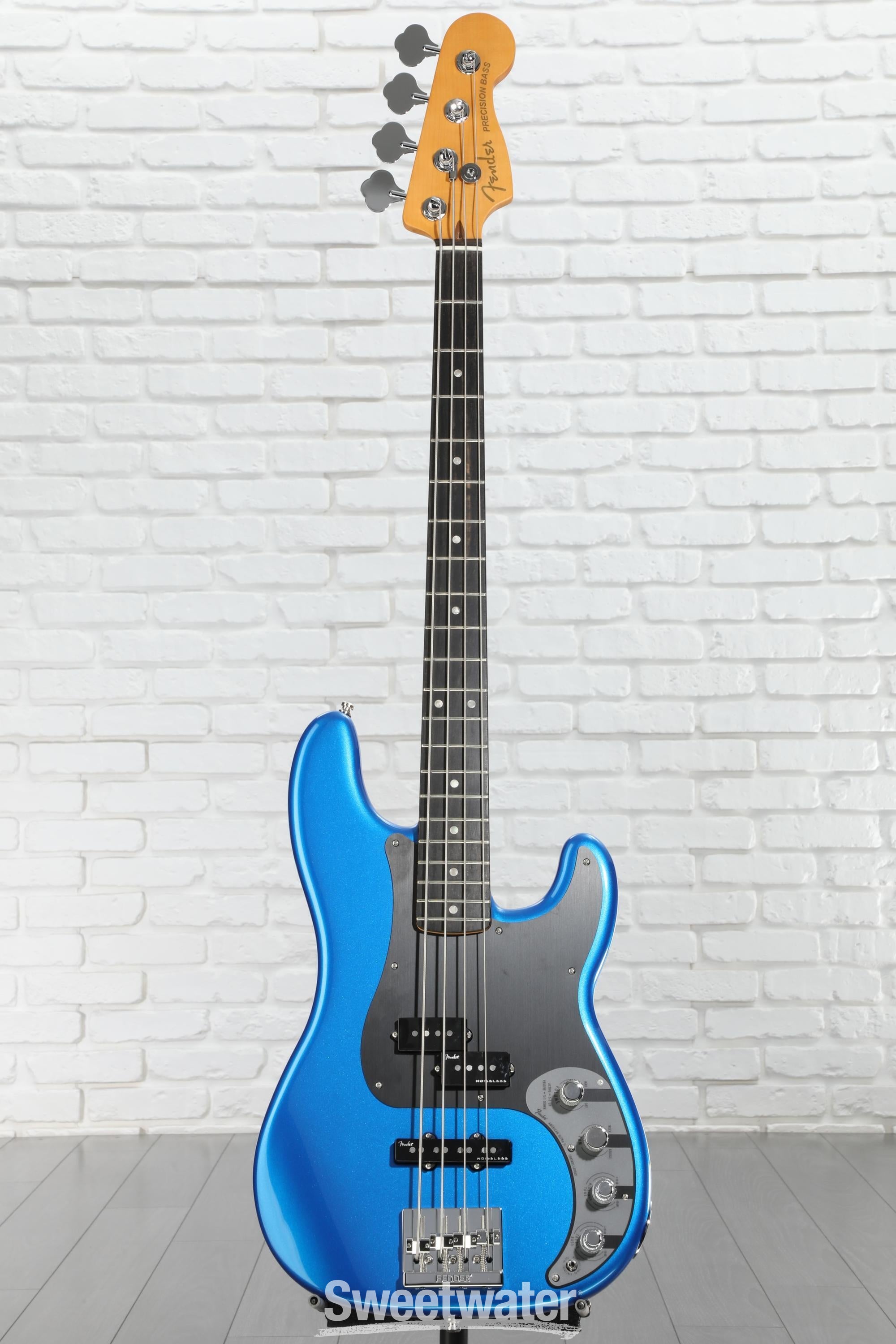 Fender American Ultra II Precision Bass - Noble Blue | Sweetwater