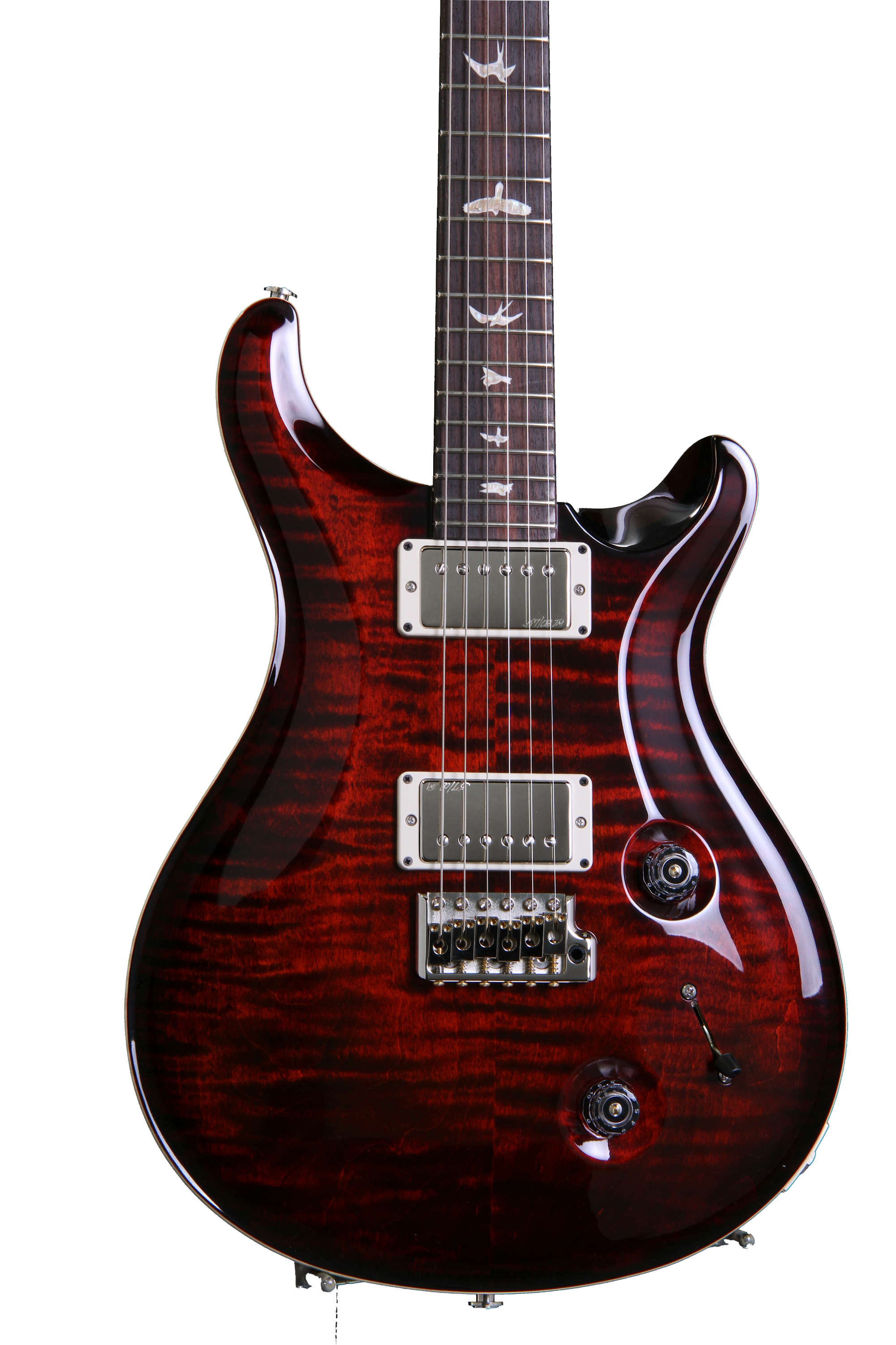 PRS Custom 22 Figured Trem - Fire Red Burst | Sweetwater
