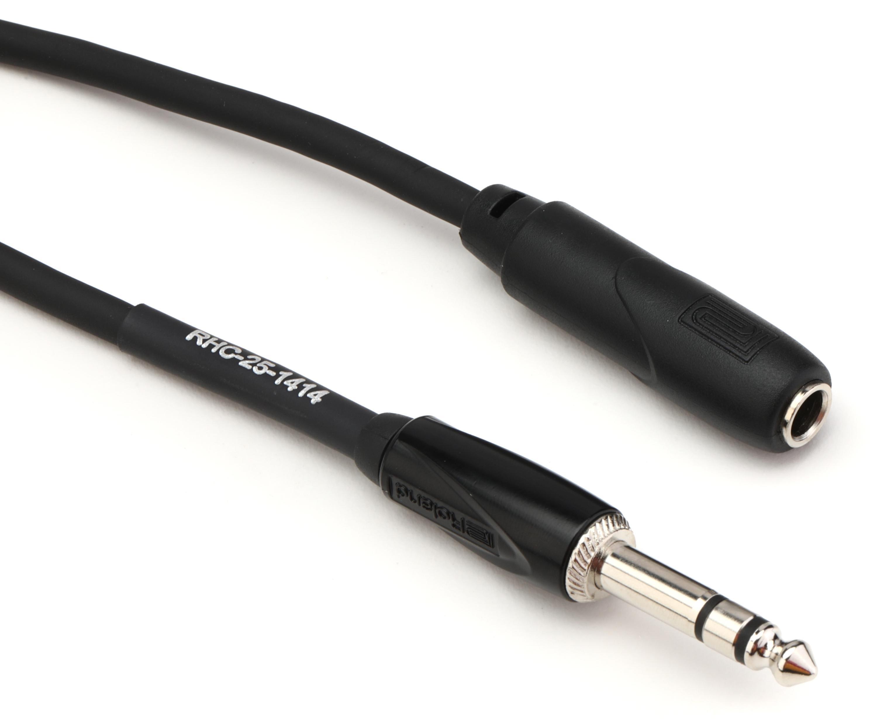 Photo of Roland RHC-25-1414 Headphone Extension Cable - 1/4-inch TRS Female to 1/4-inch TRS Male - 25 foot