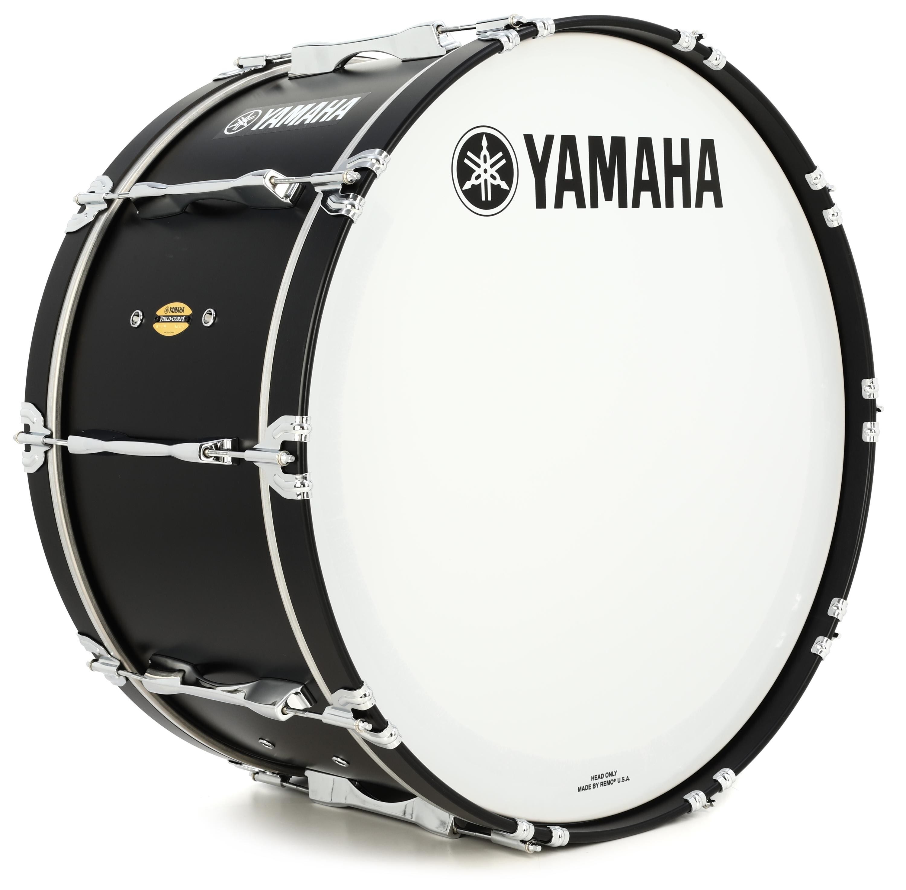 Yamaha 8300 Field-Corps Series 28 inch Marching Bass Drum - Black
