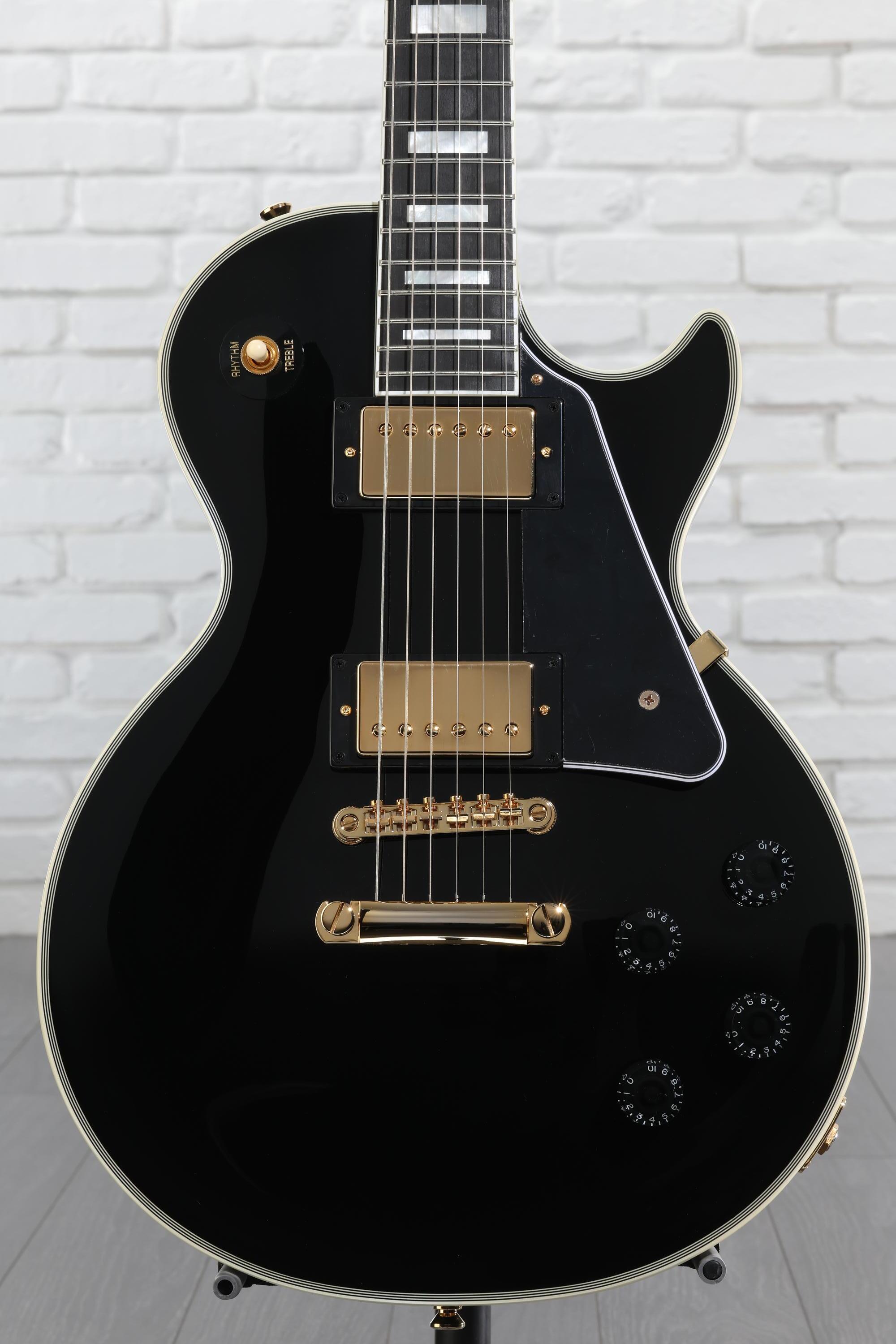 Epiphone Les Paul Custom Ebonyブラック Epiphone Les Paul Custom Electric Guitar - Ebony | Sweetwater