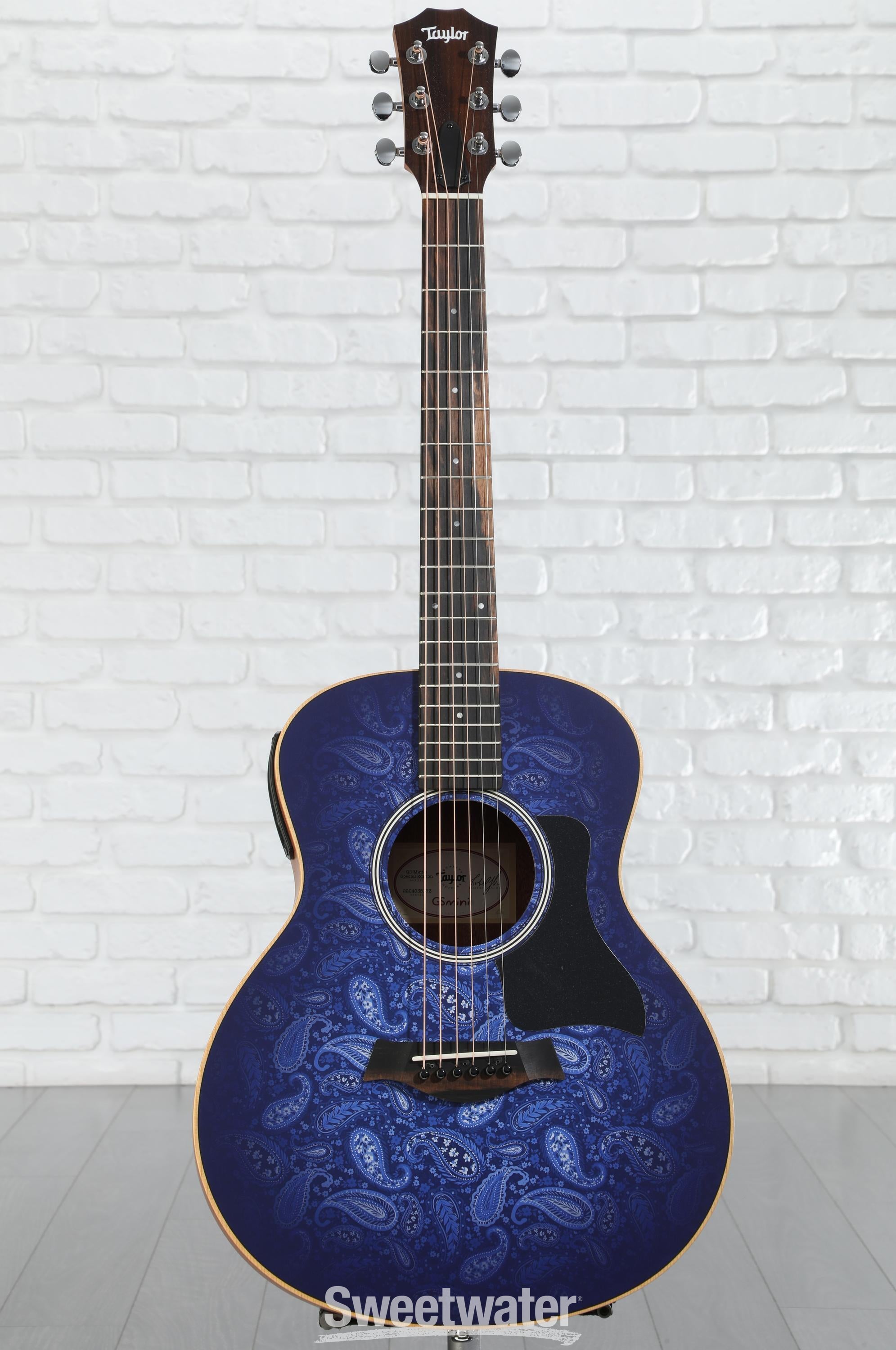 Taylor GS Mini-e Special Edition Acoustic-electric Guitar - Moonrise Blue Paisley