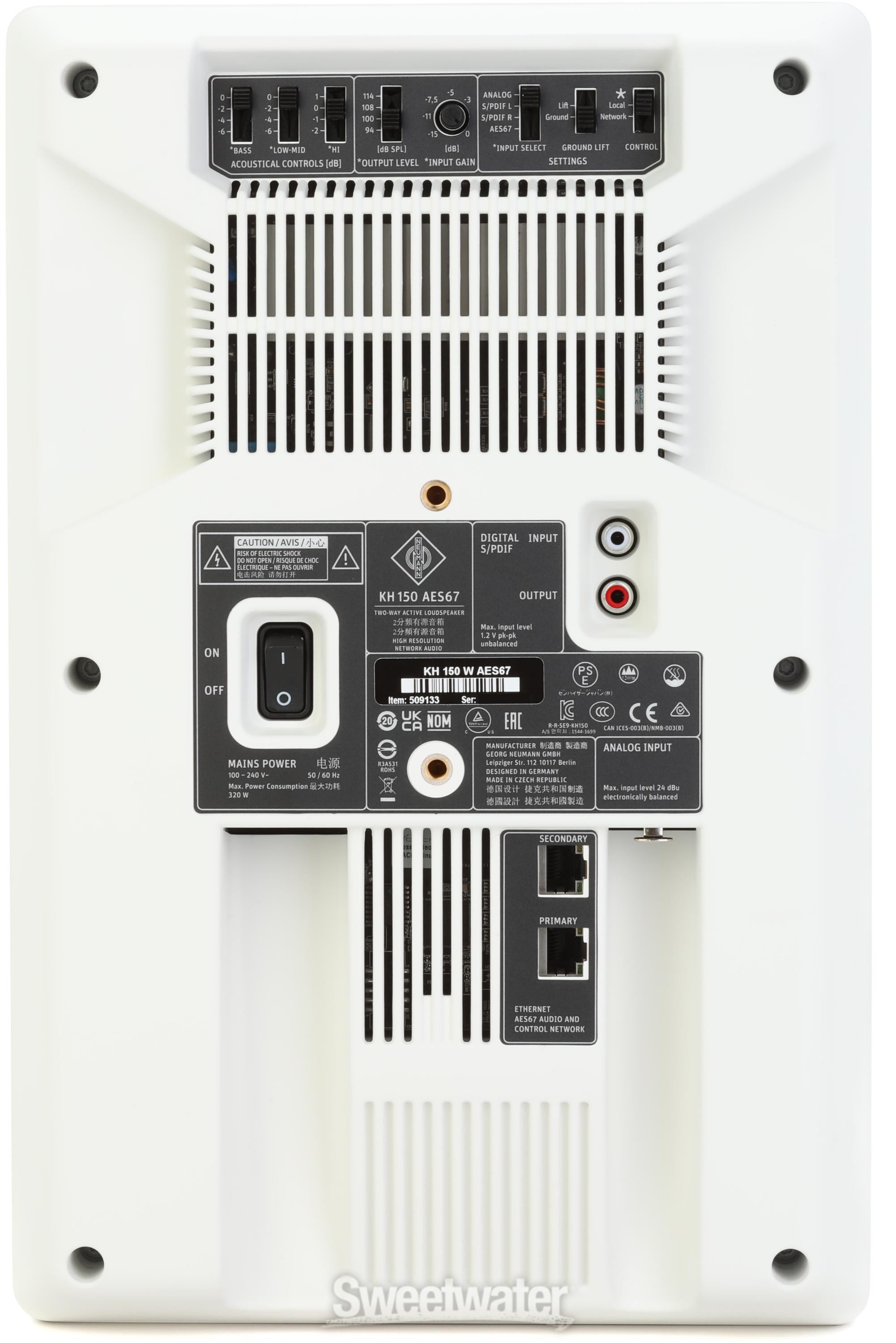 Neumann KH 150 AES67 6.5-inch 2-way Powered Studio Monitor - White