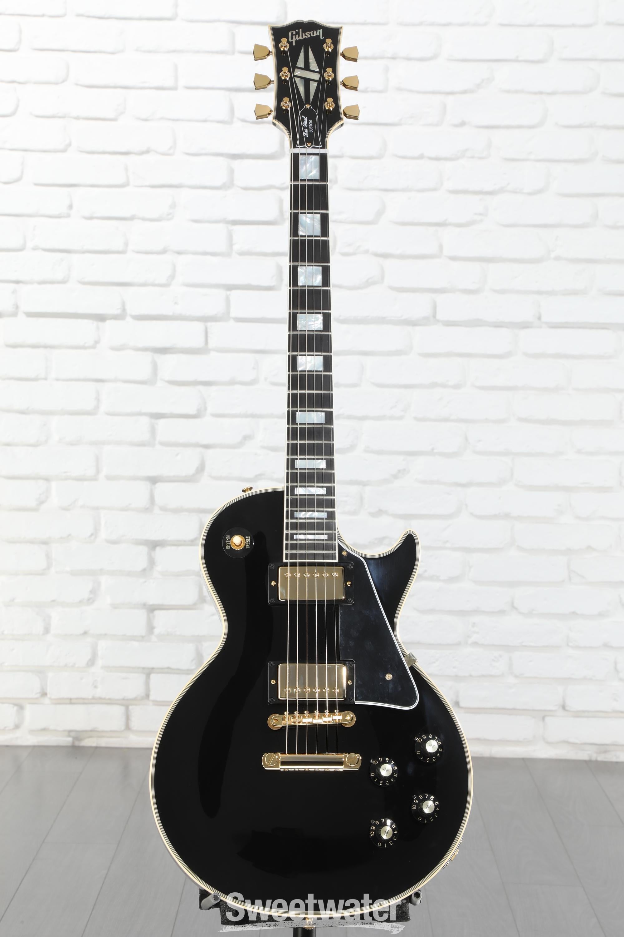 ギター Gibson Custom 1968 Les Paul Custom Ebony Gibson Custom 1968 Les Paul Custom Reissue Electric Guitar